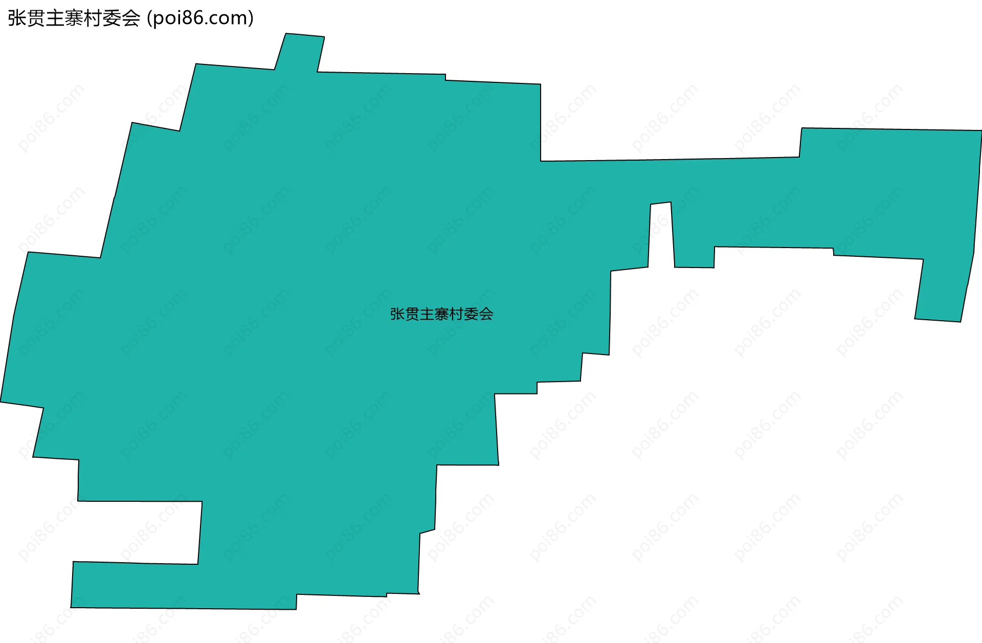 张贯主寨村委会边界地图
