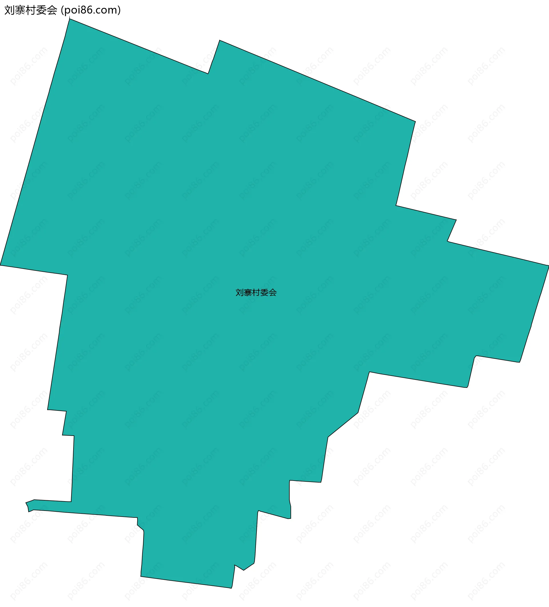 刘寨村委会边界地图