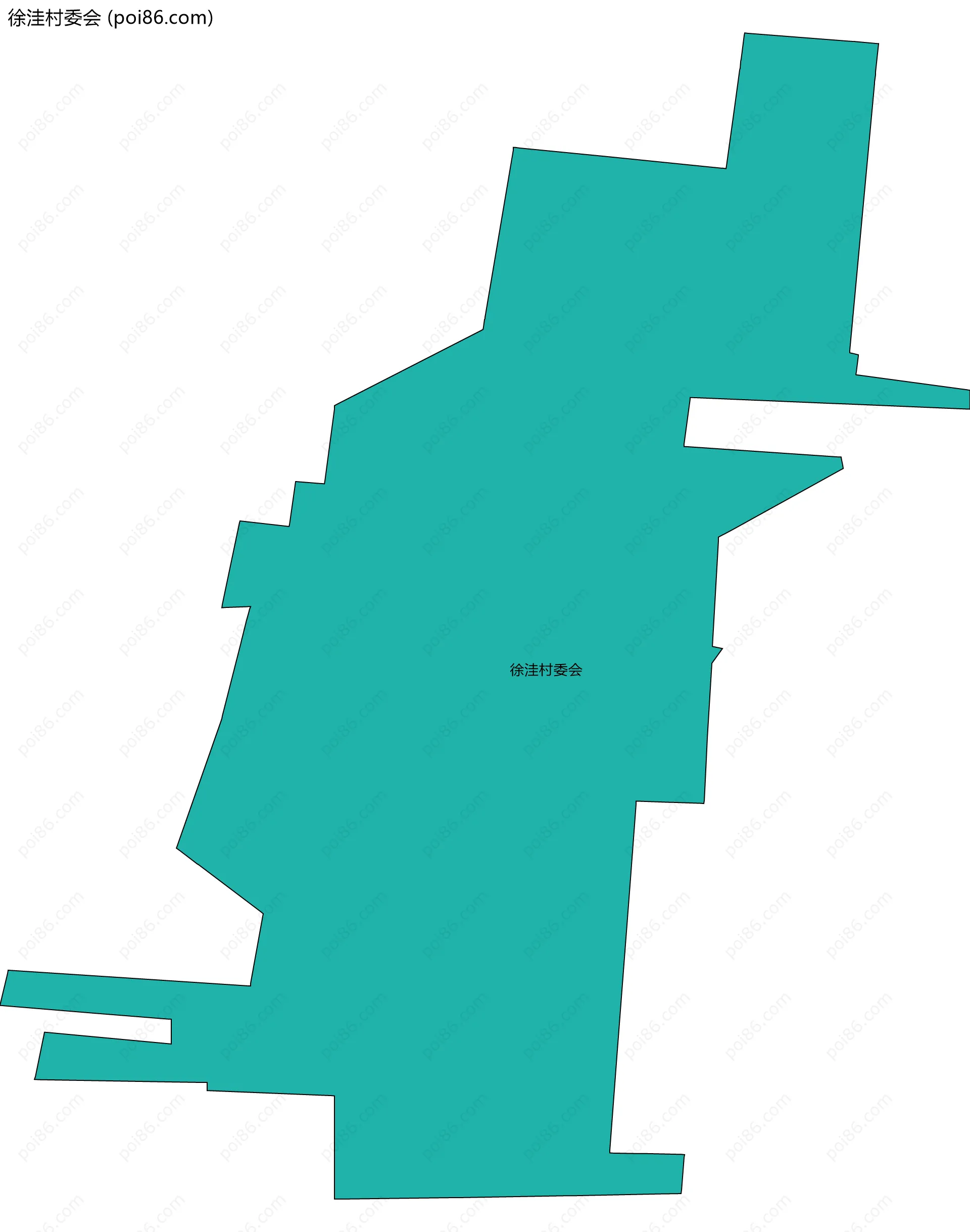 徐洼村委会边界地图