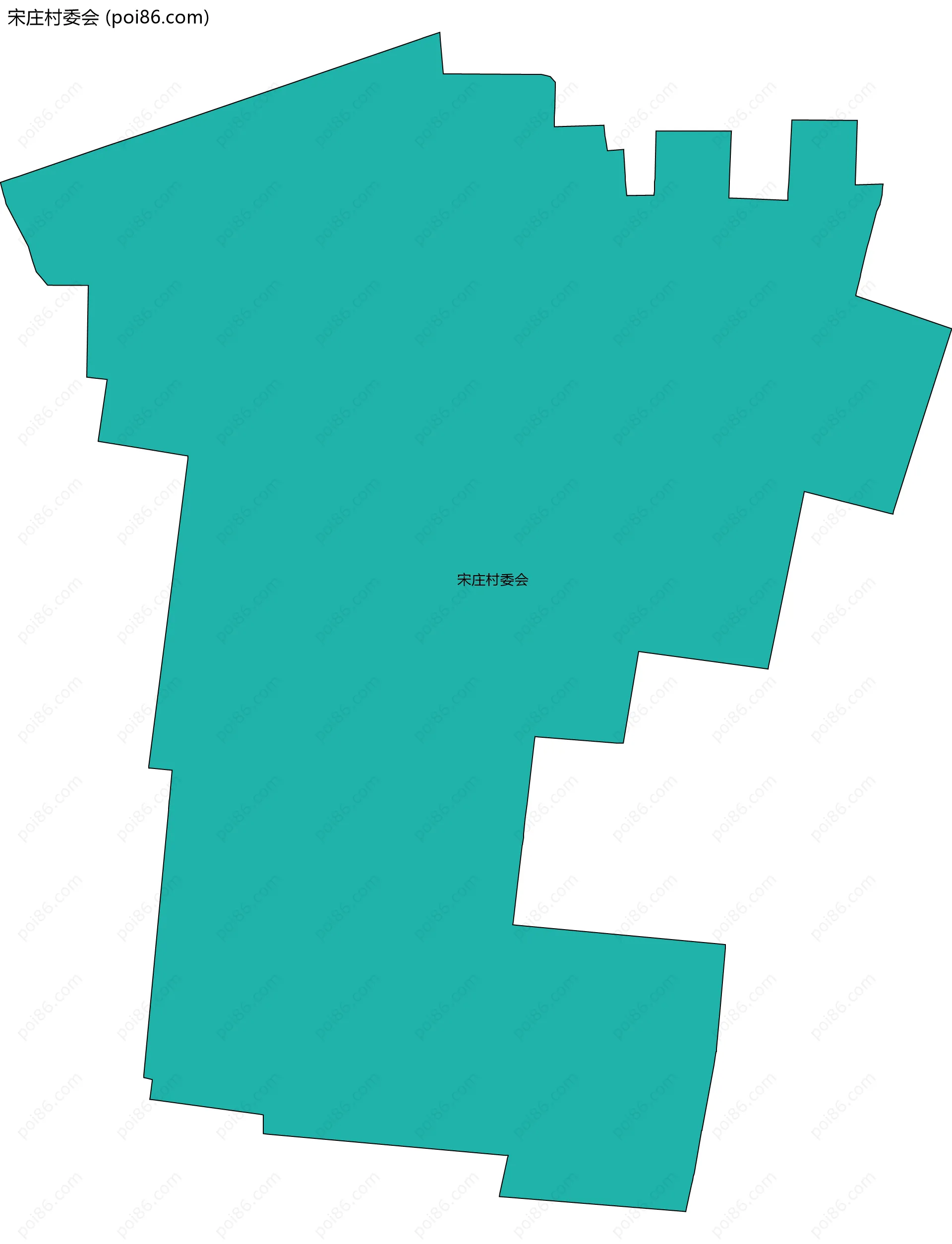 宋庄村委会边界地图