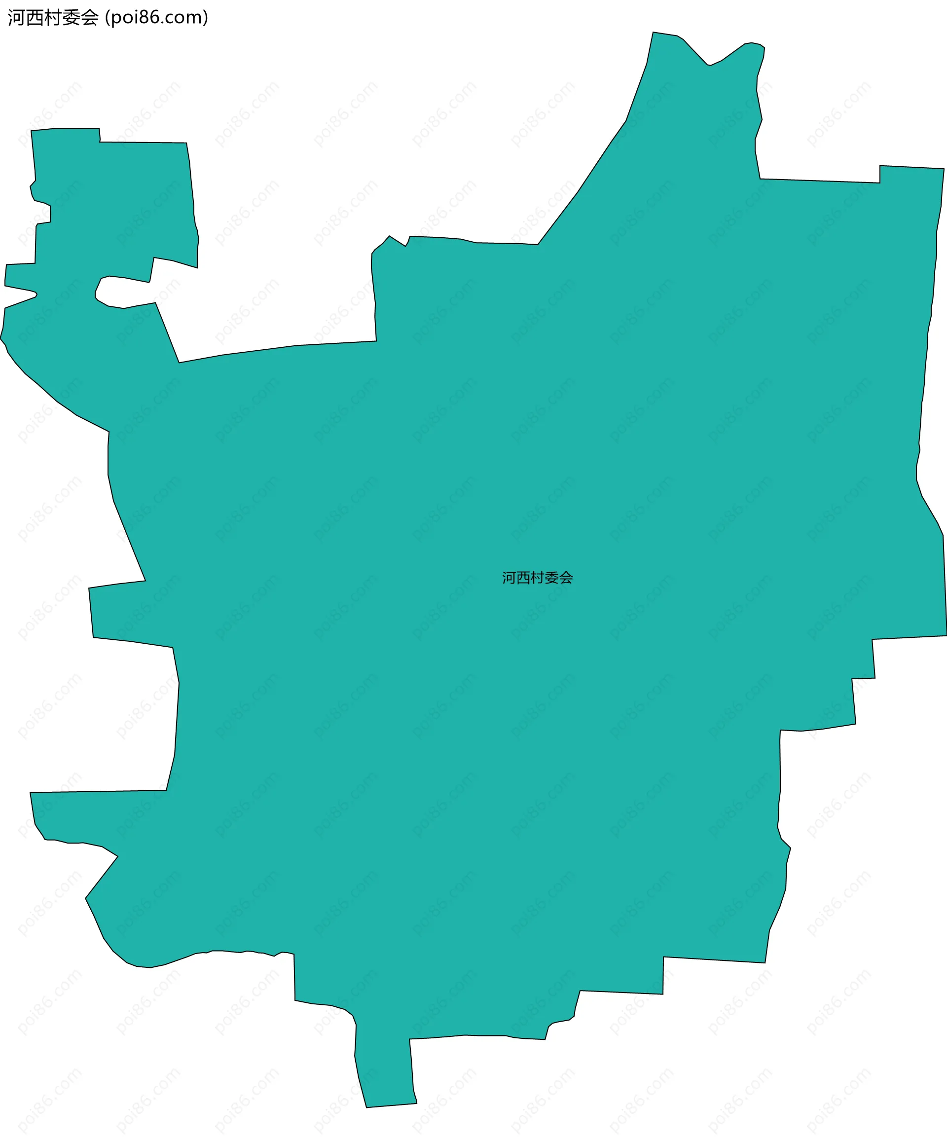 河西村委会边界地图