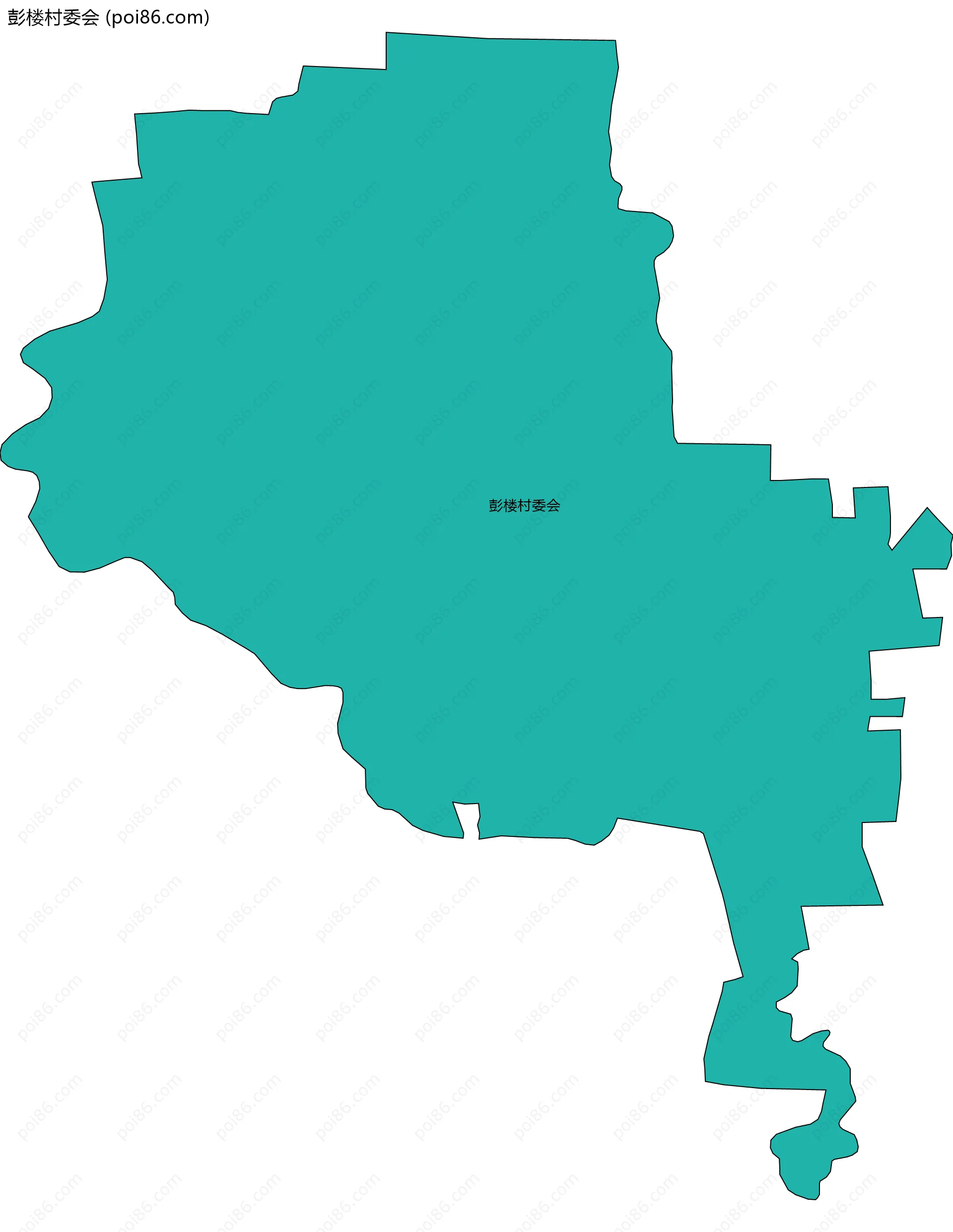 彭楼村委会边界地图