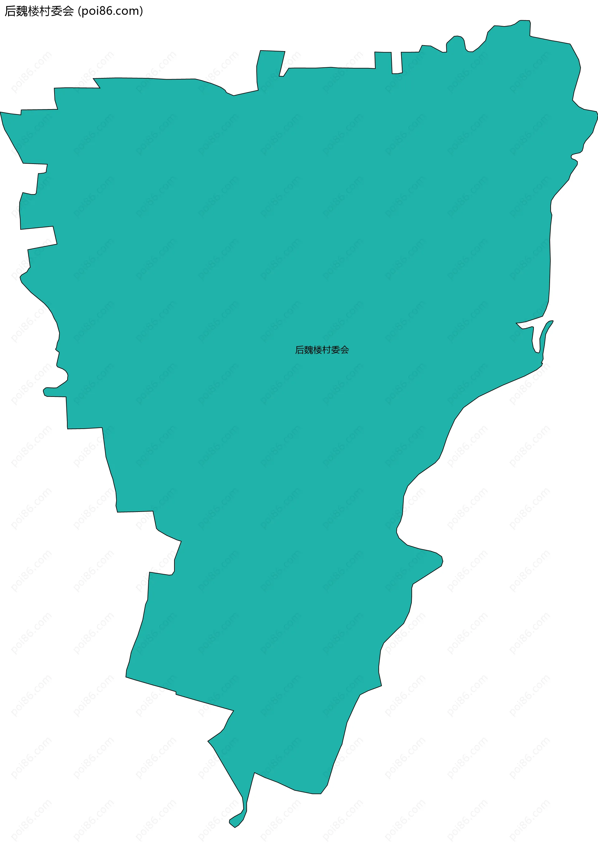 后魏楼村委会边界地图