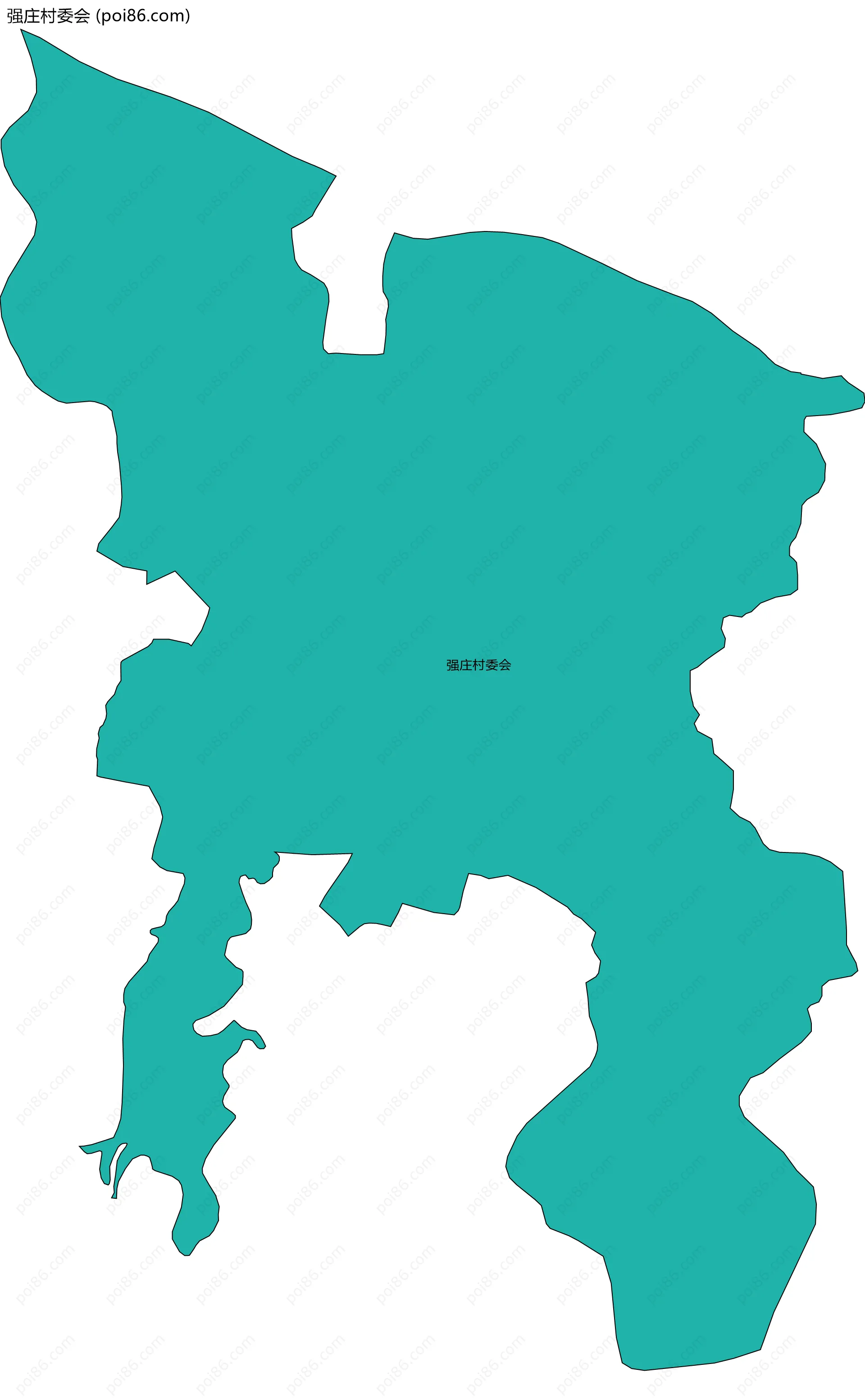 强庄村委会边界地图