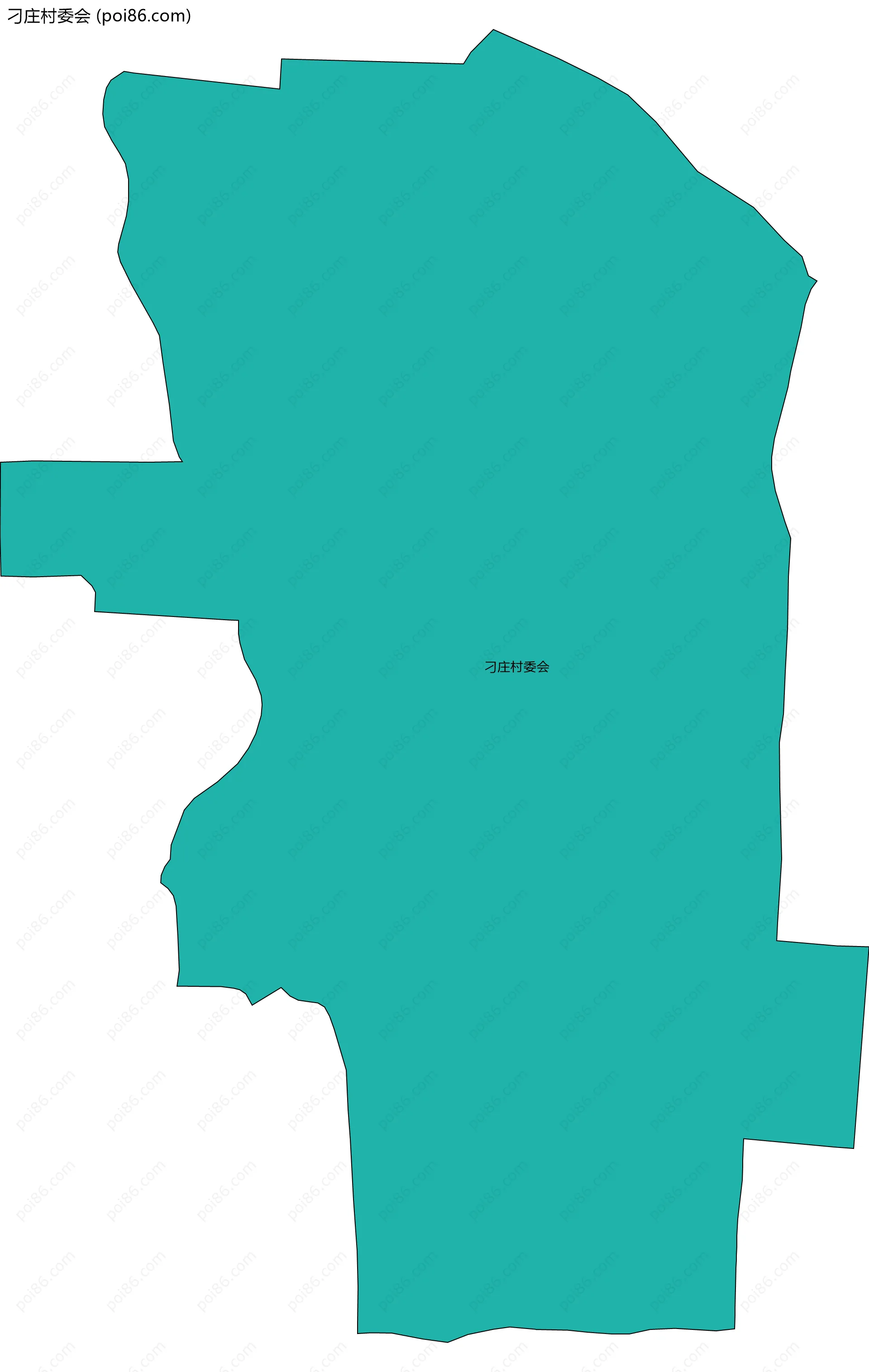 刁庄村委会边界地图