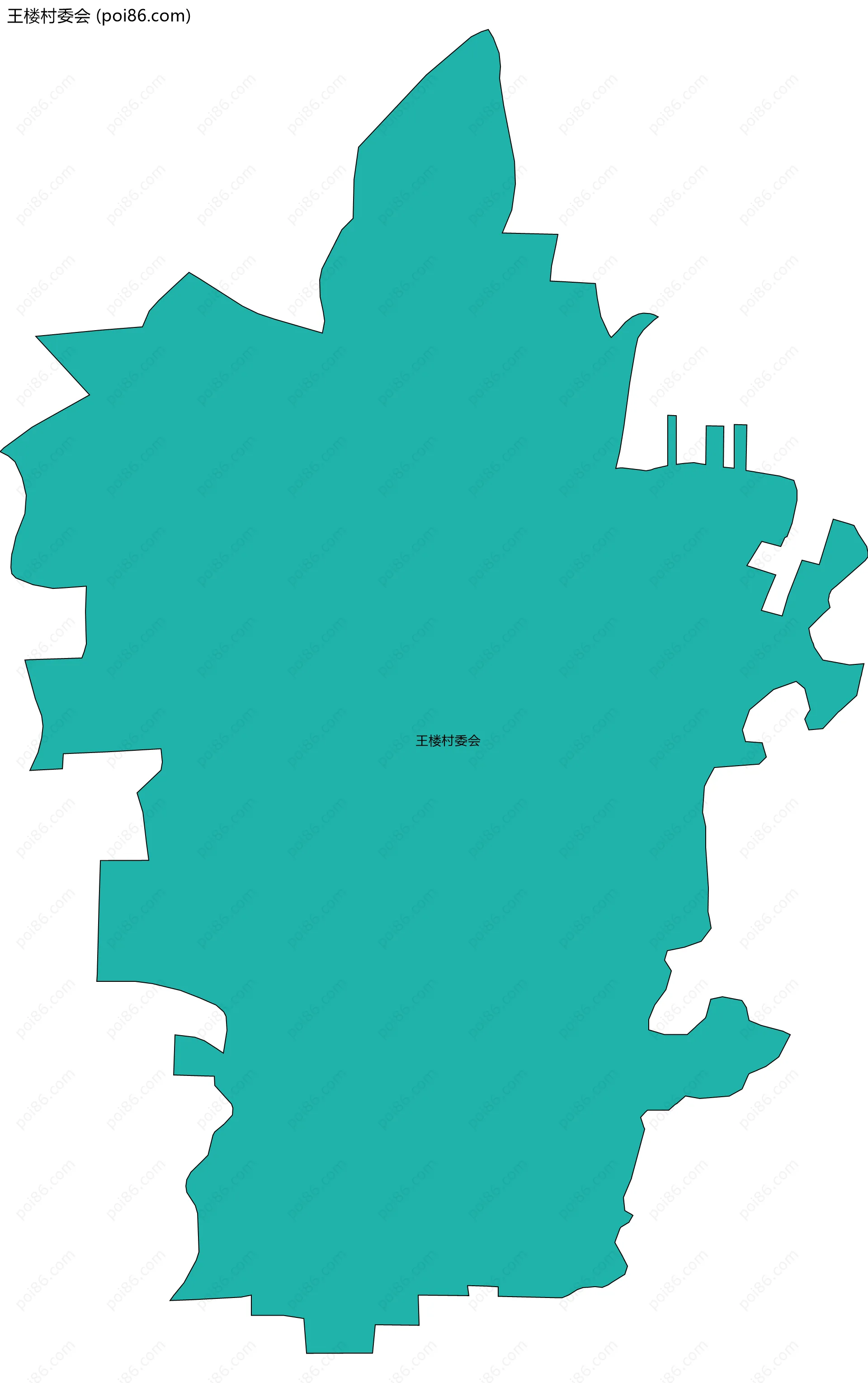 王楼村委会边界地图