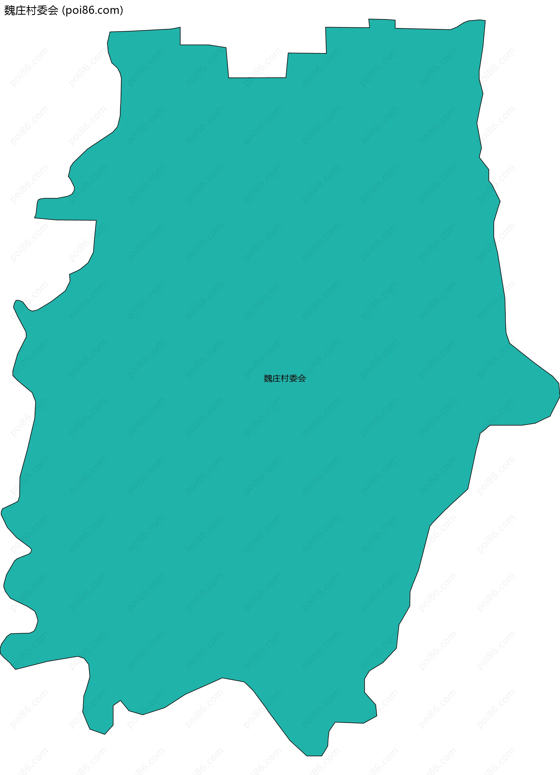 魏庄村委会边界地图