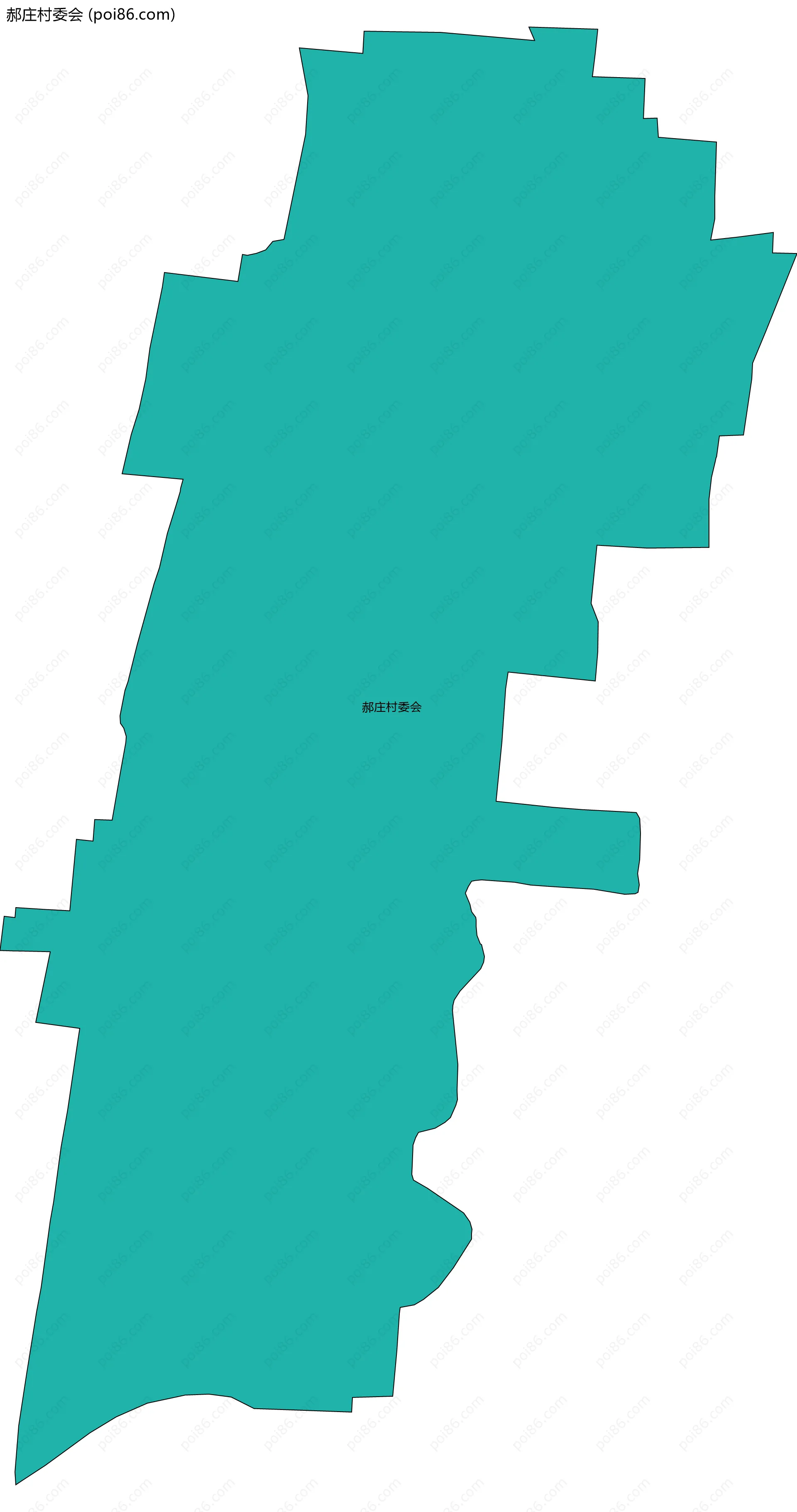 郝庄村委会边界地图