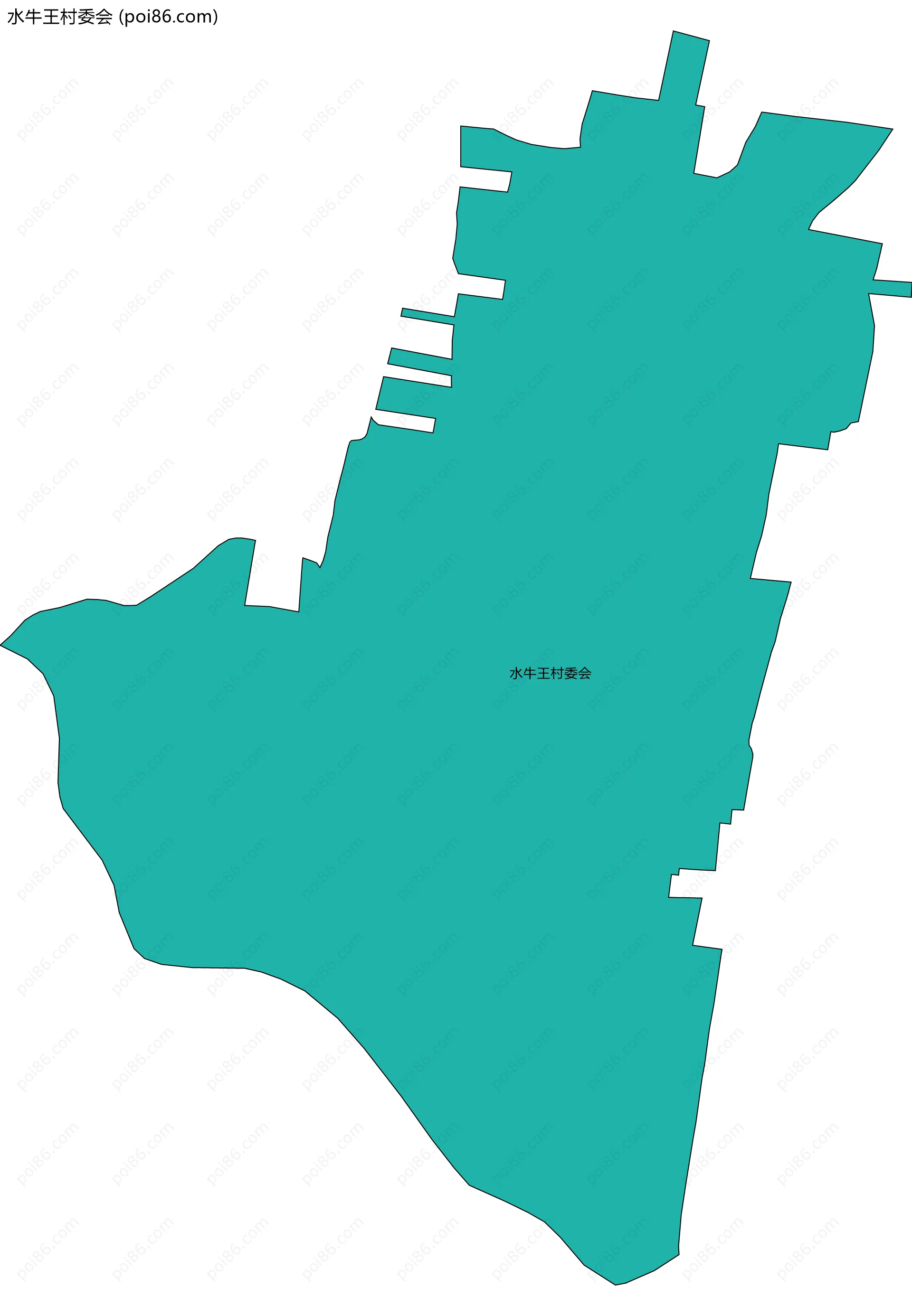 水牛王村委会边界地图