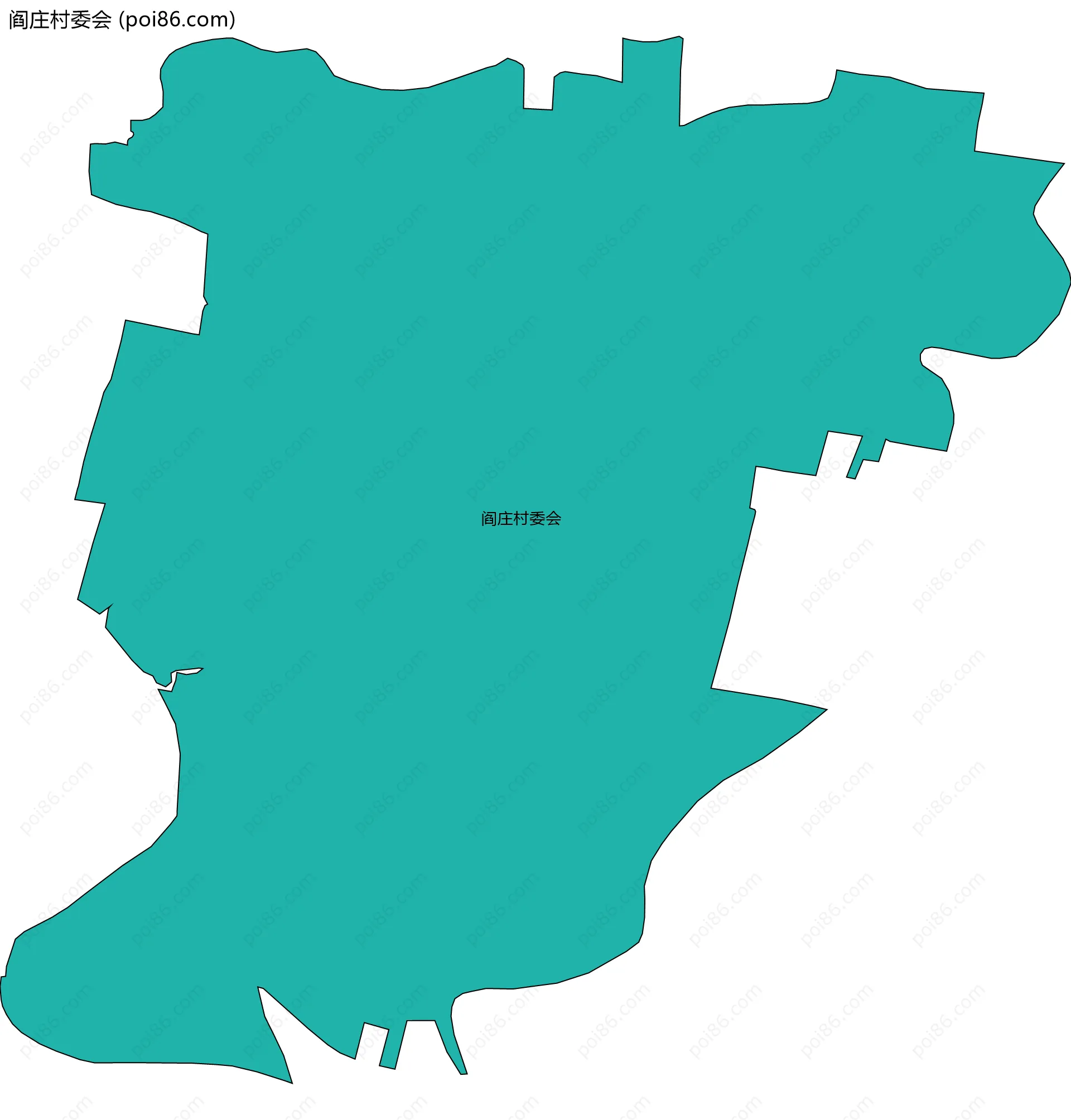 阎庄村委会边界地图