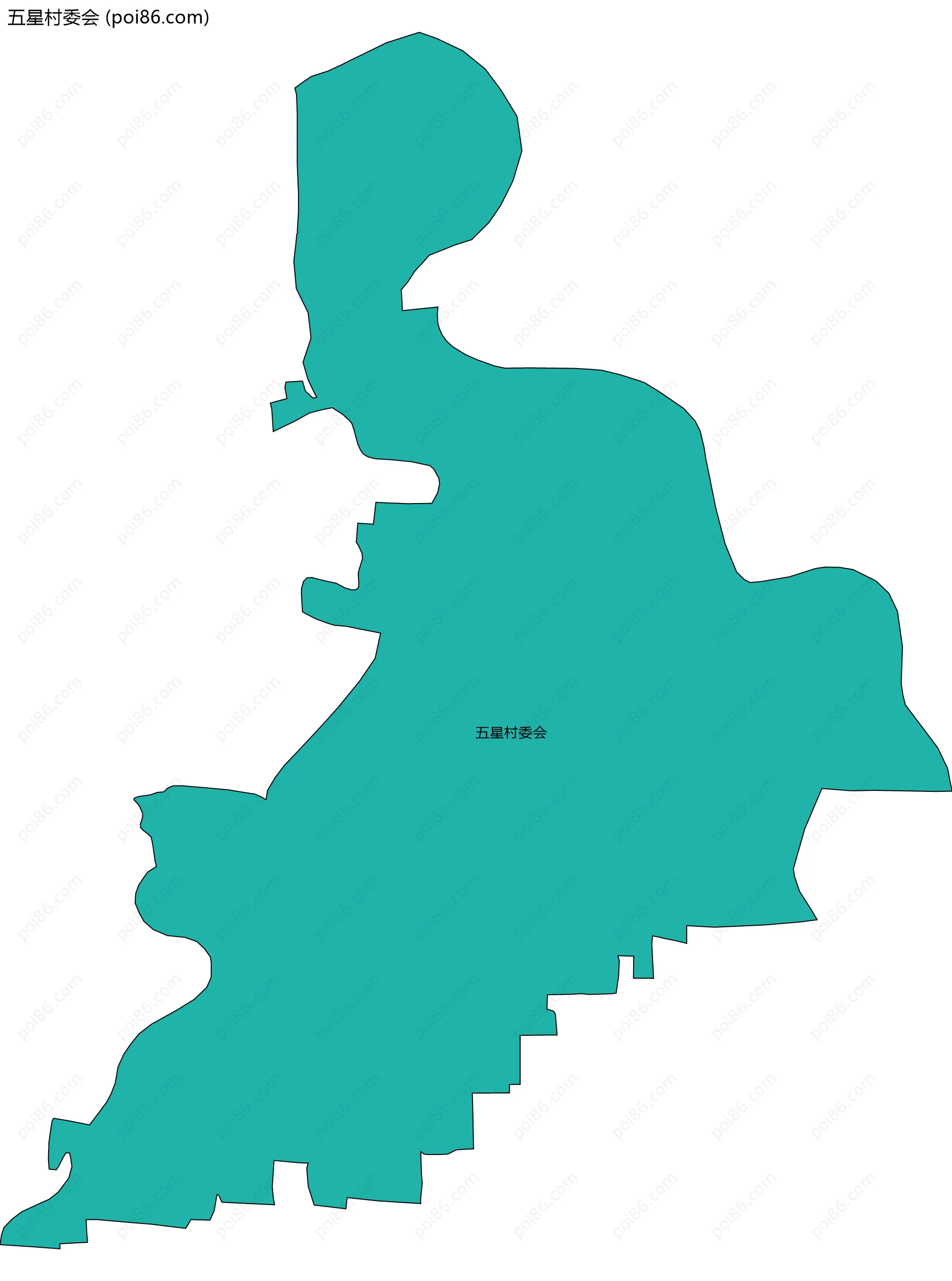 五星村委会边界地图