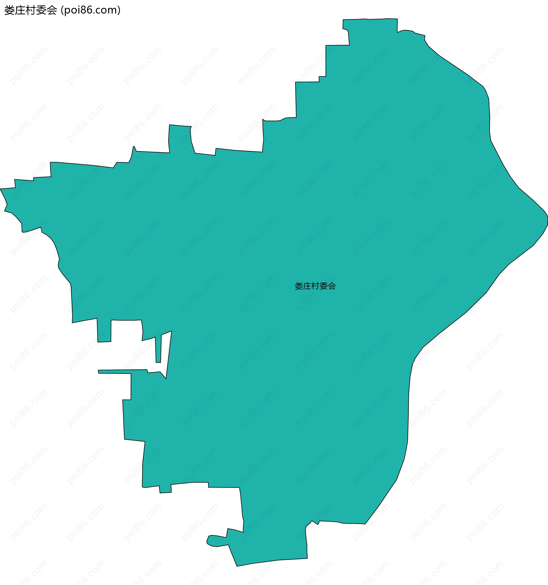 娄庄村委会边界地图