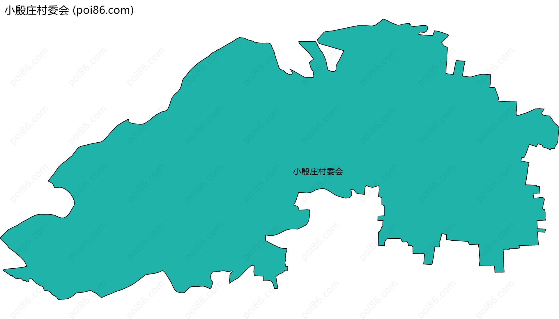 小殷庄村委会边界地图