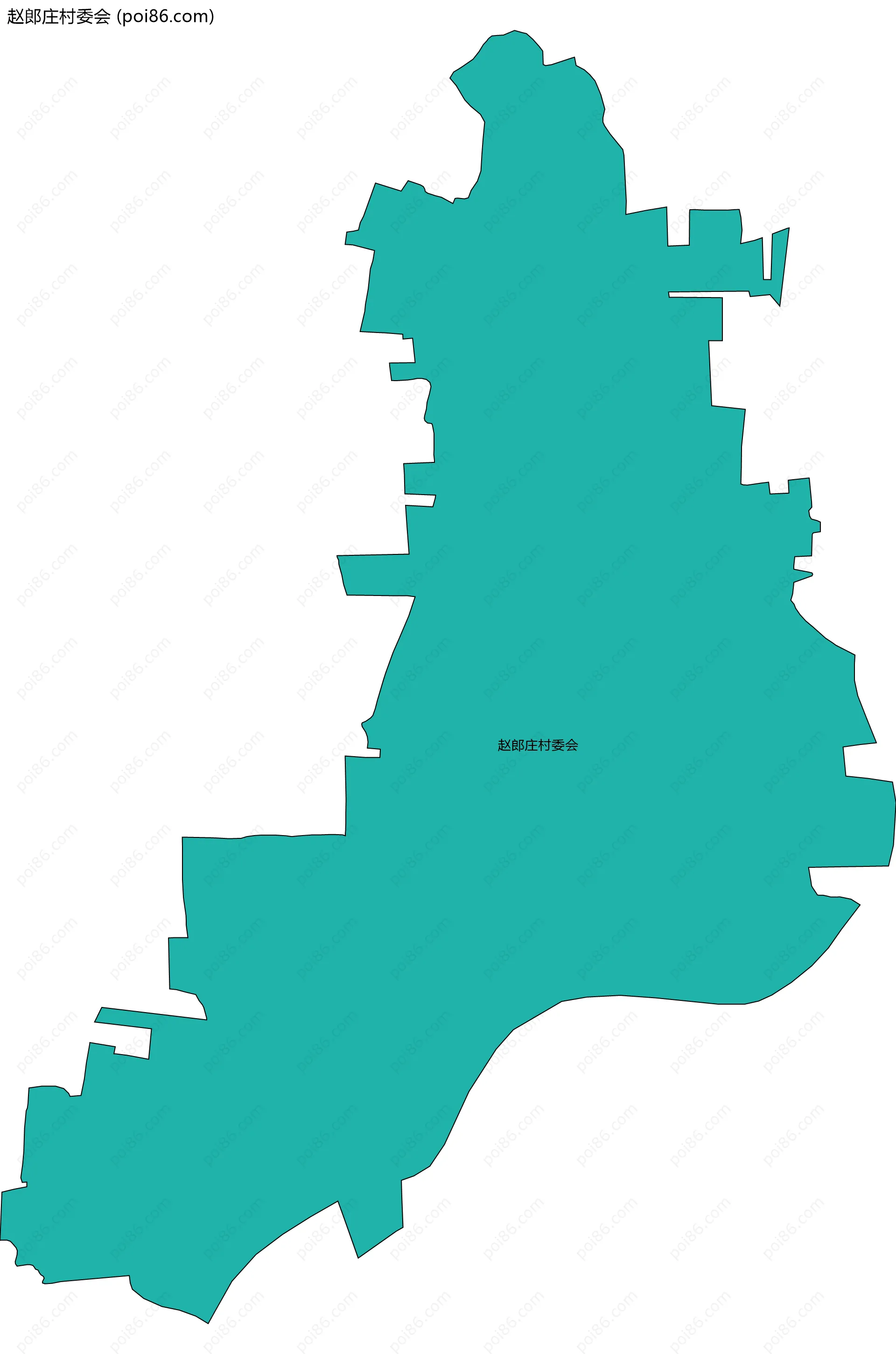 赵郎庄村委会边界地图