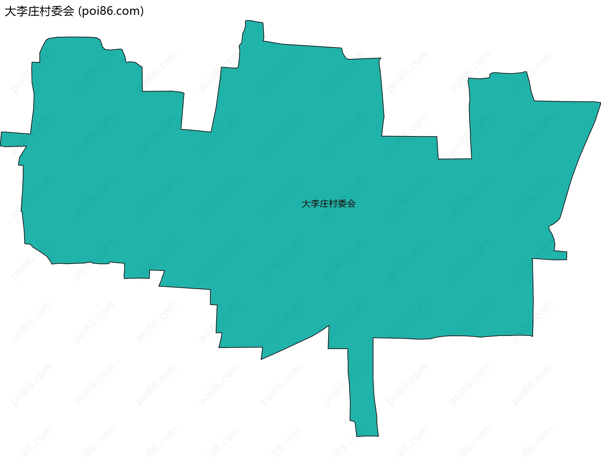 大李庄村委会边界地图