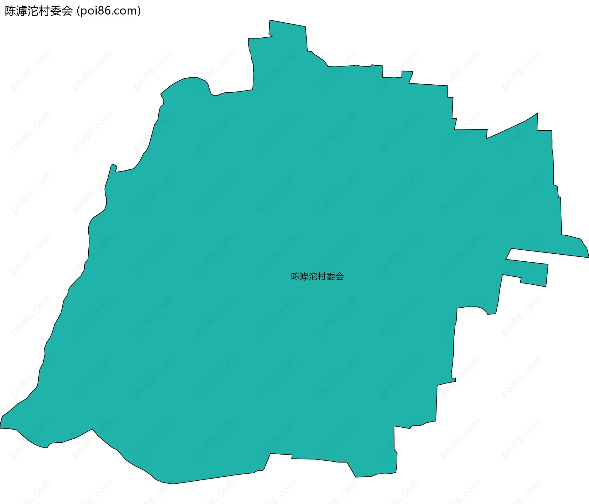 陈滹沱村委会边界地图