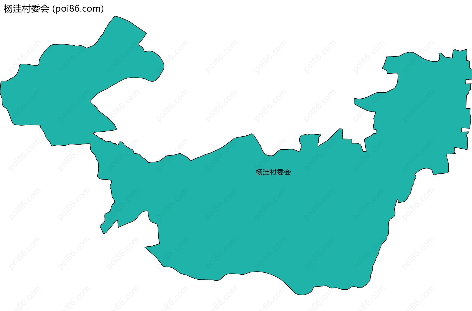 杨洼村委会边界地图