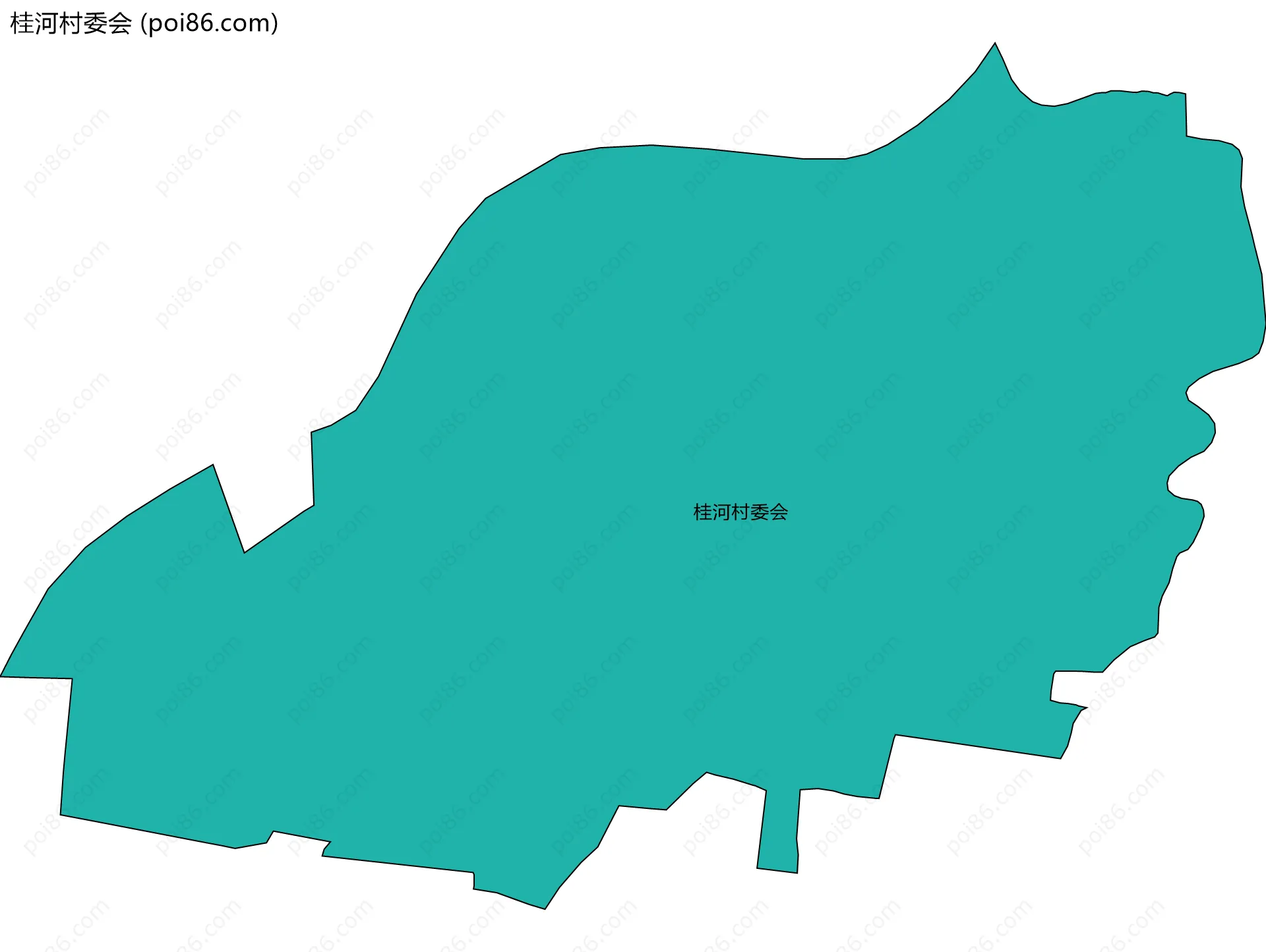 桂河村委会边界地图