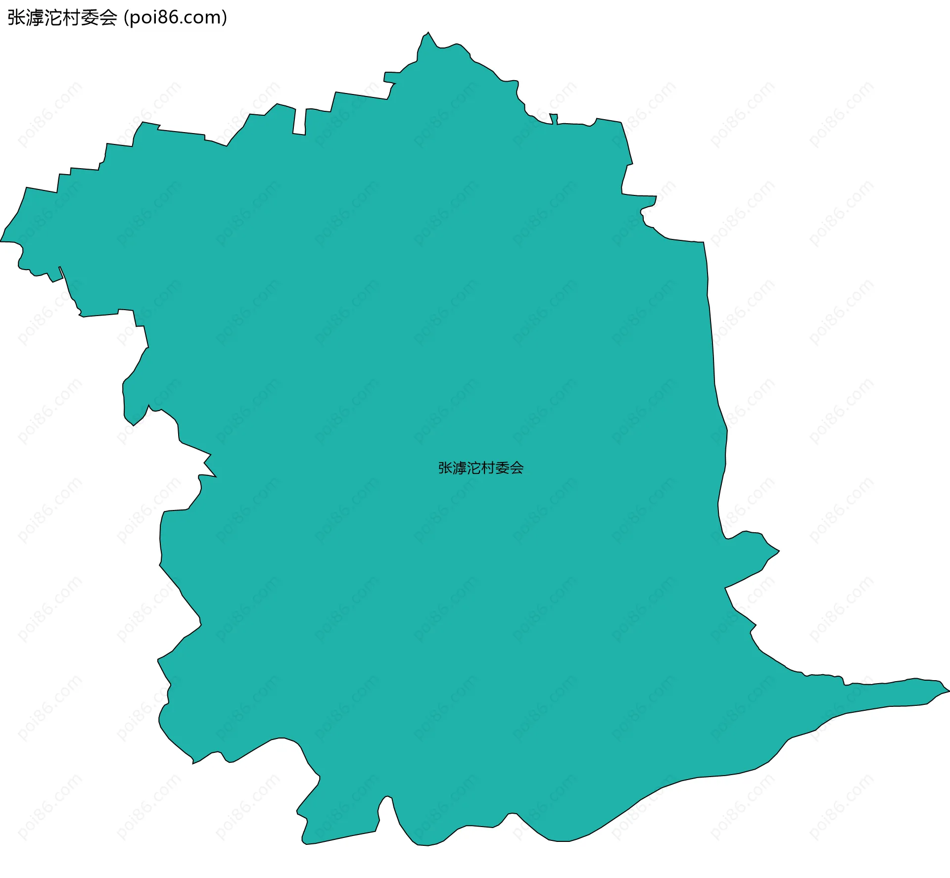 张滹沱村委会边界地图