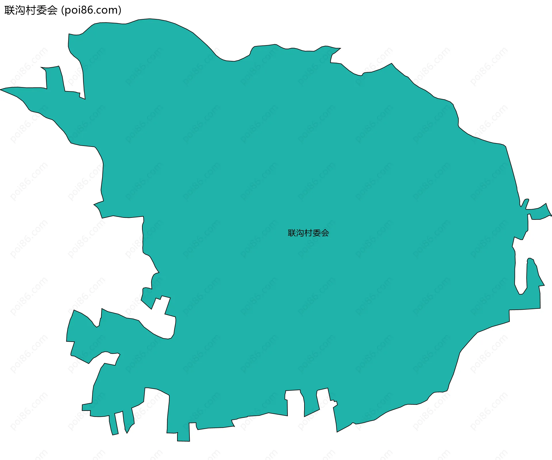 联沟村委会边界地图