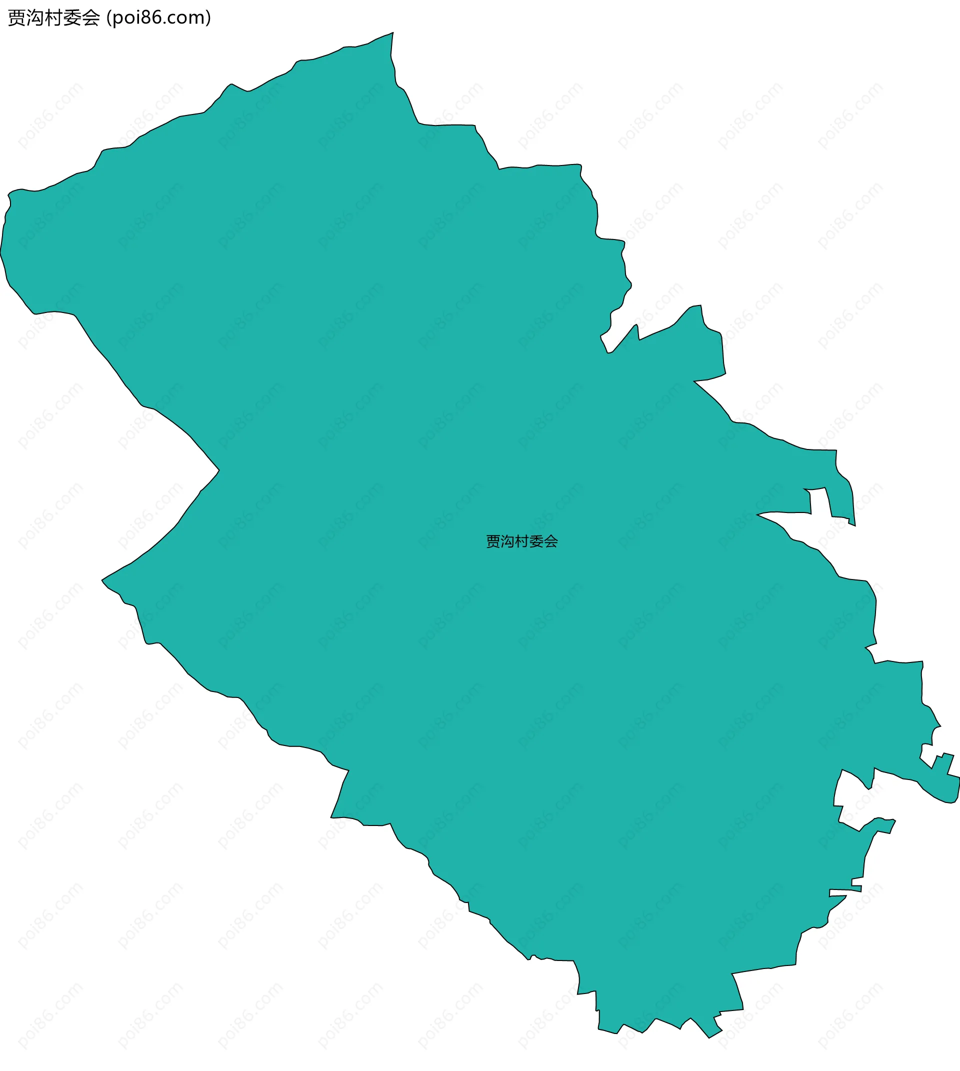 贾沟村委会边界地图