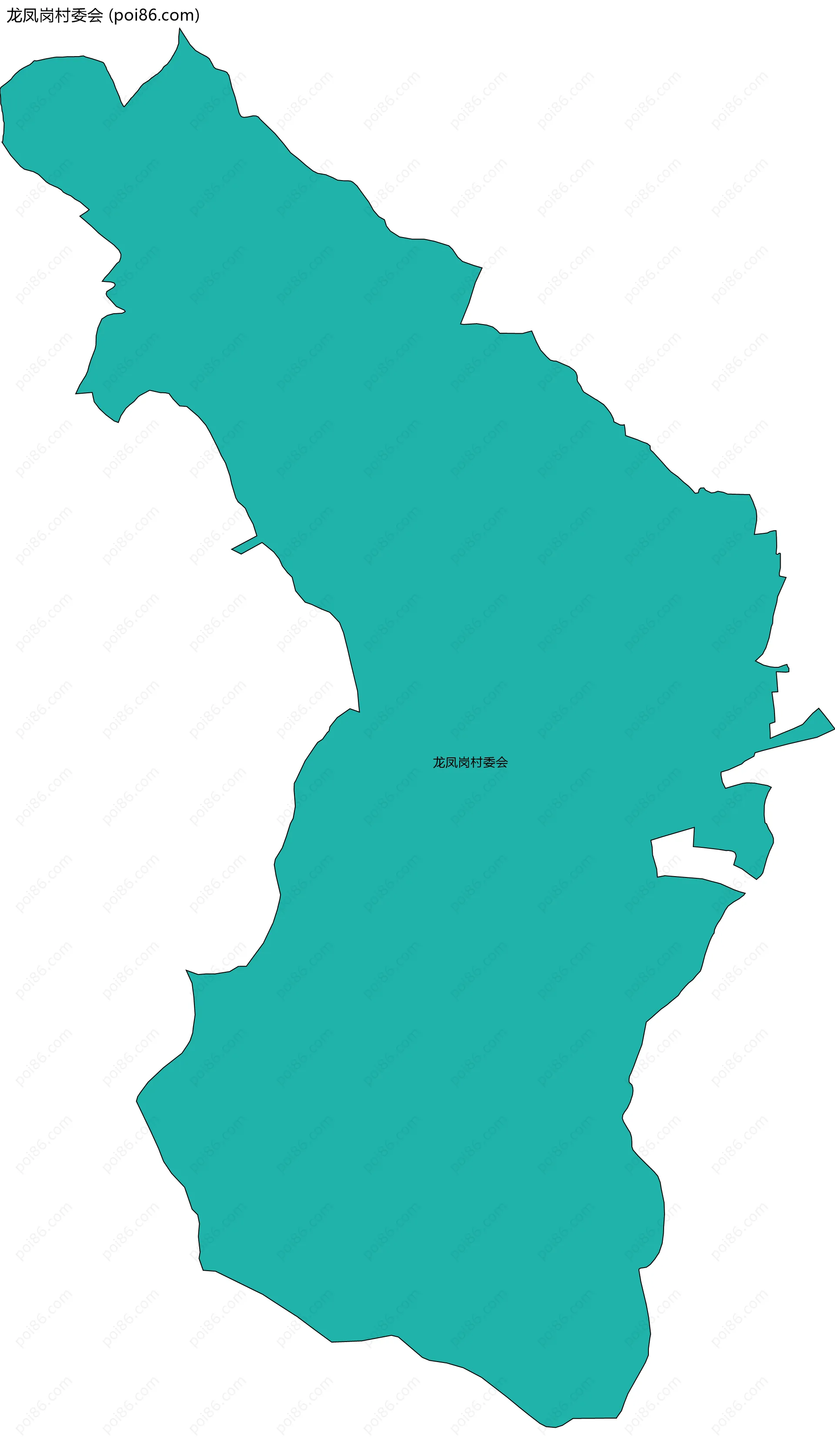 龙凤岗村委会边界地图