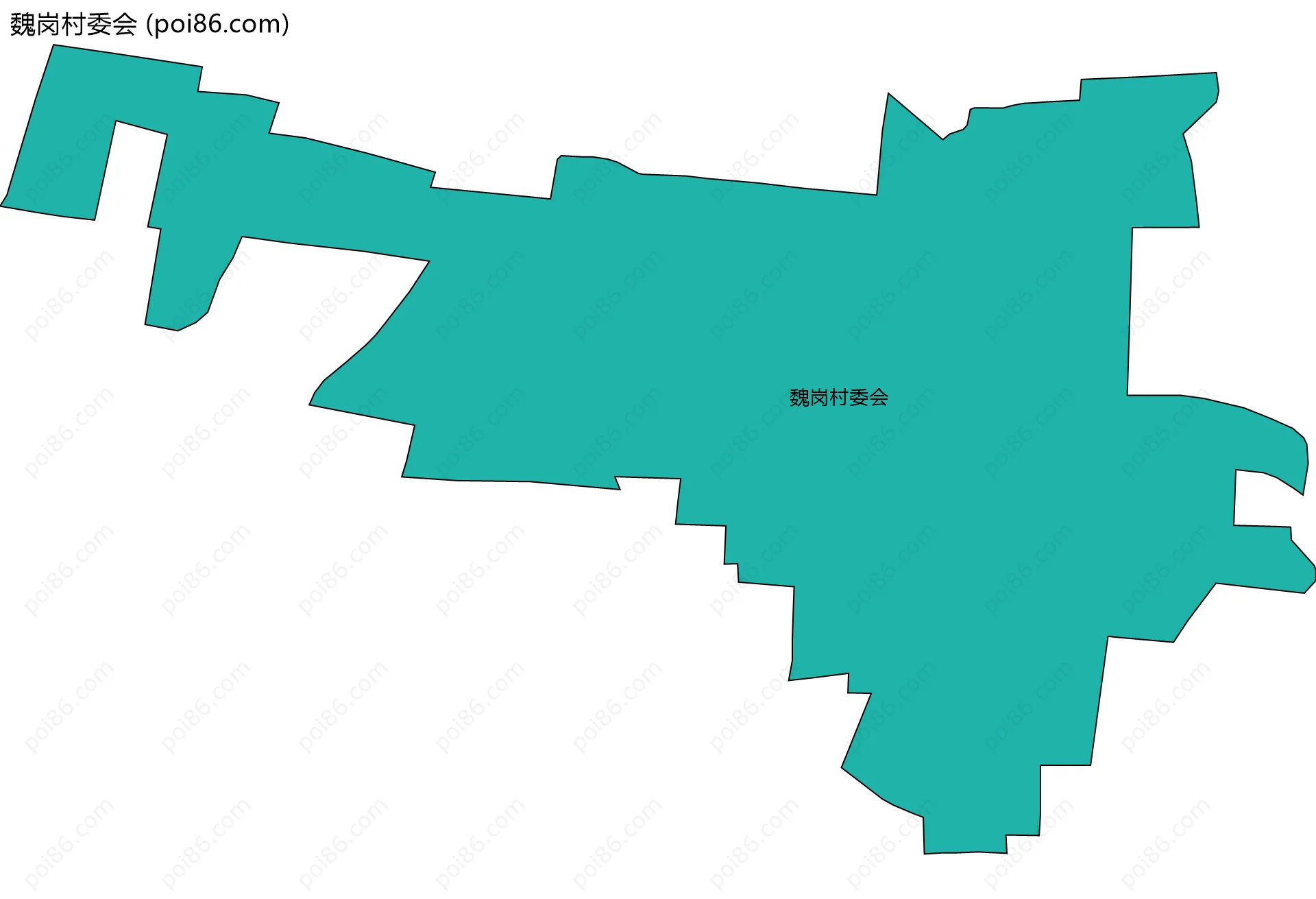 魏岗村委会边界地图