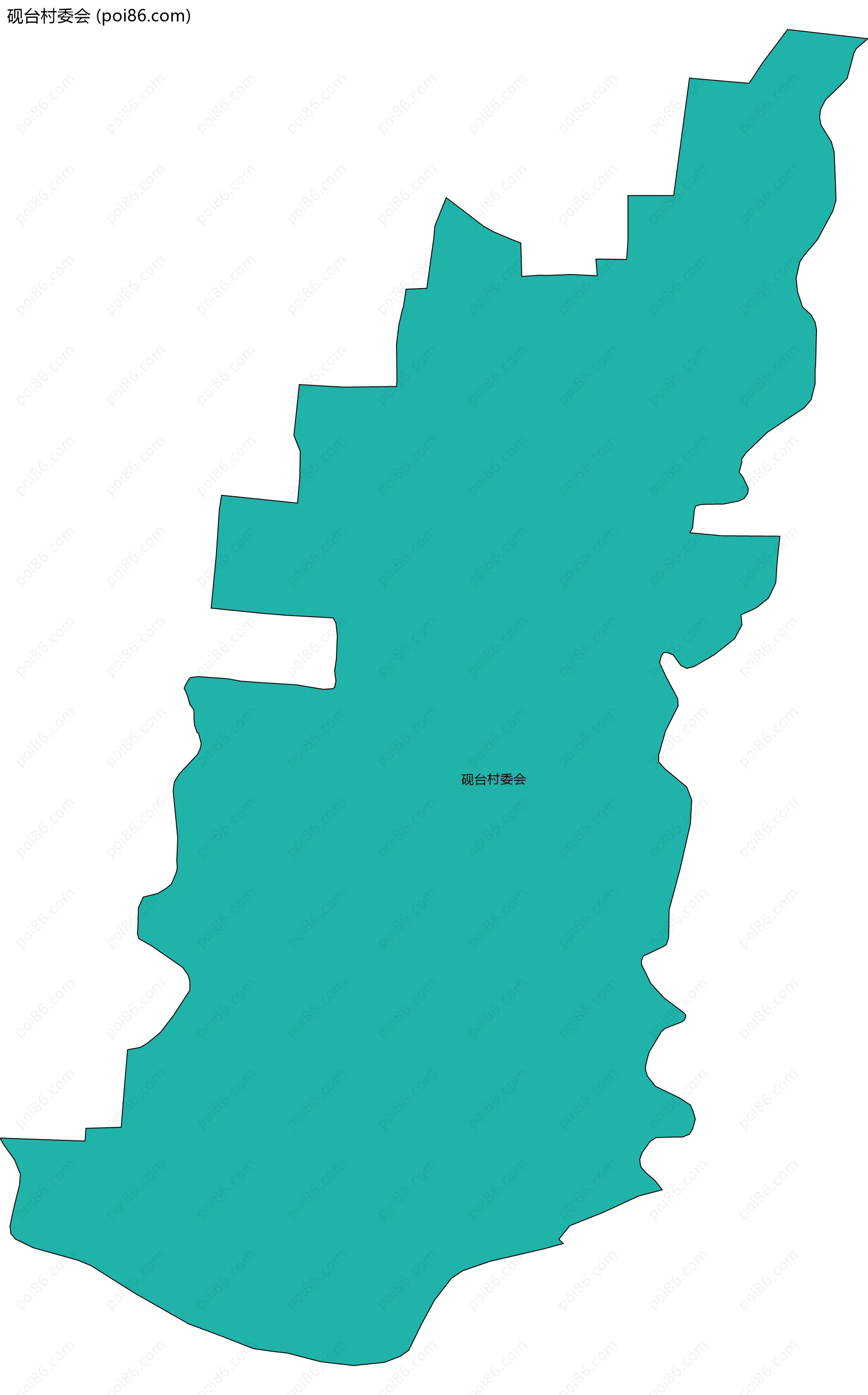 砚台村委会边界地图