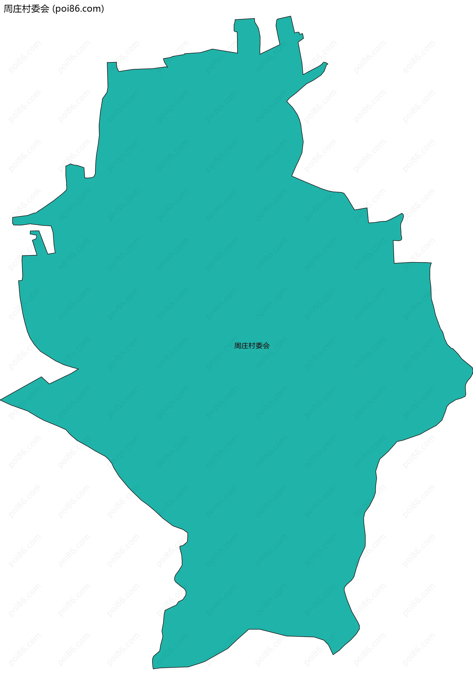 周庄村委会边界地图