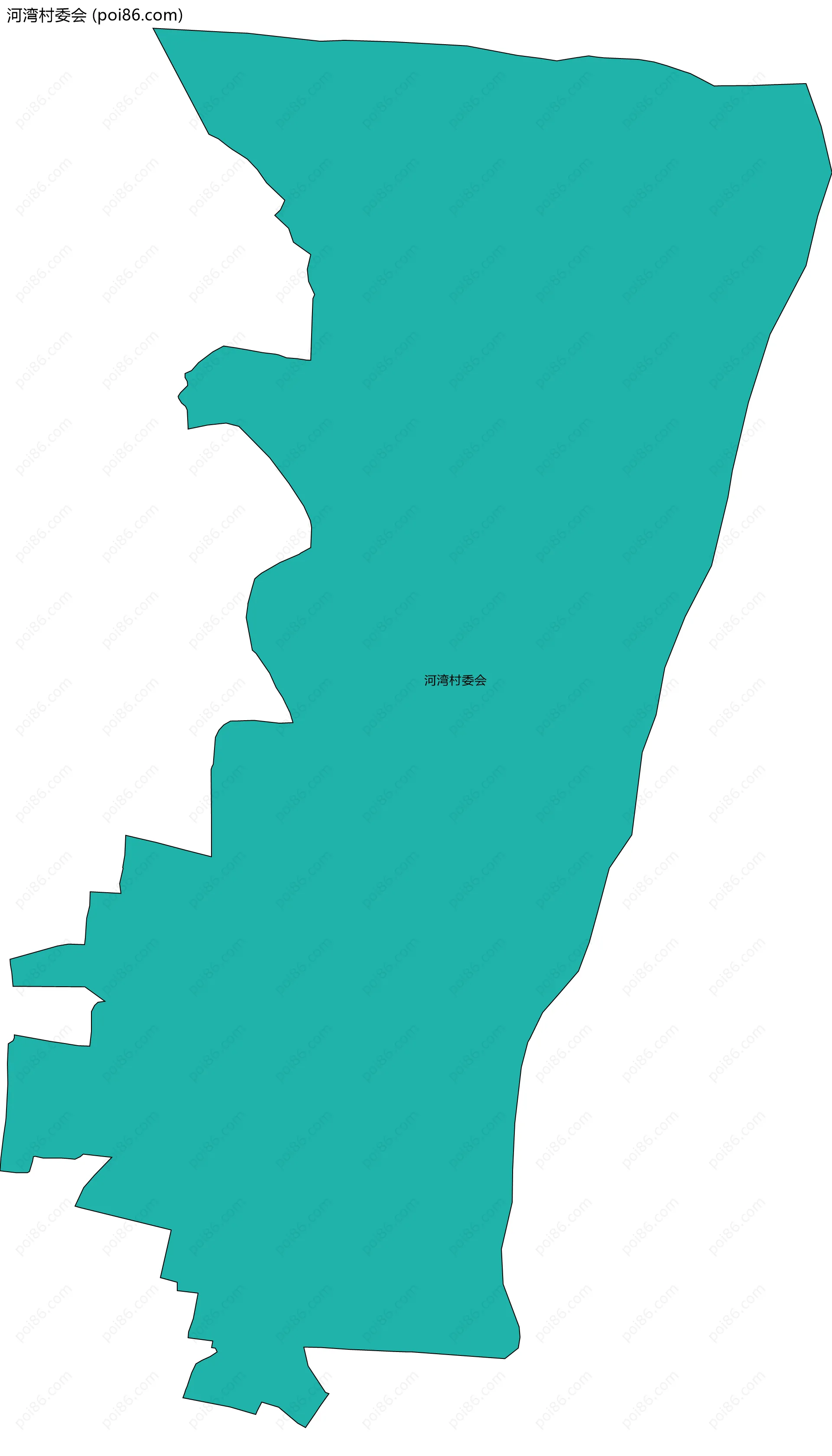 河湾村委会边界地图