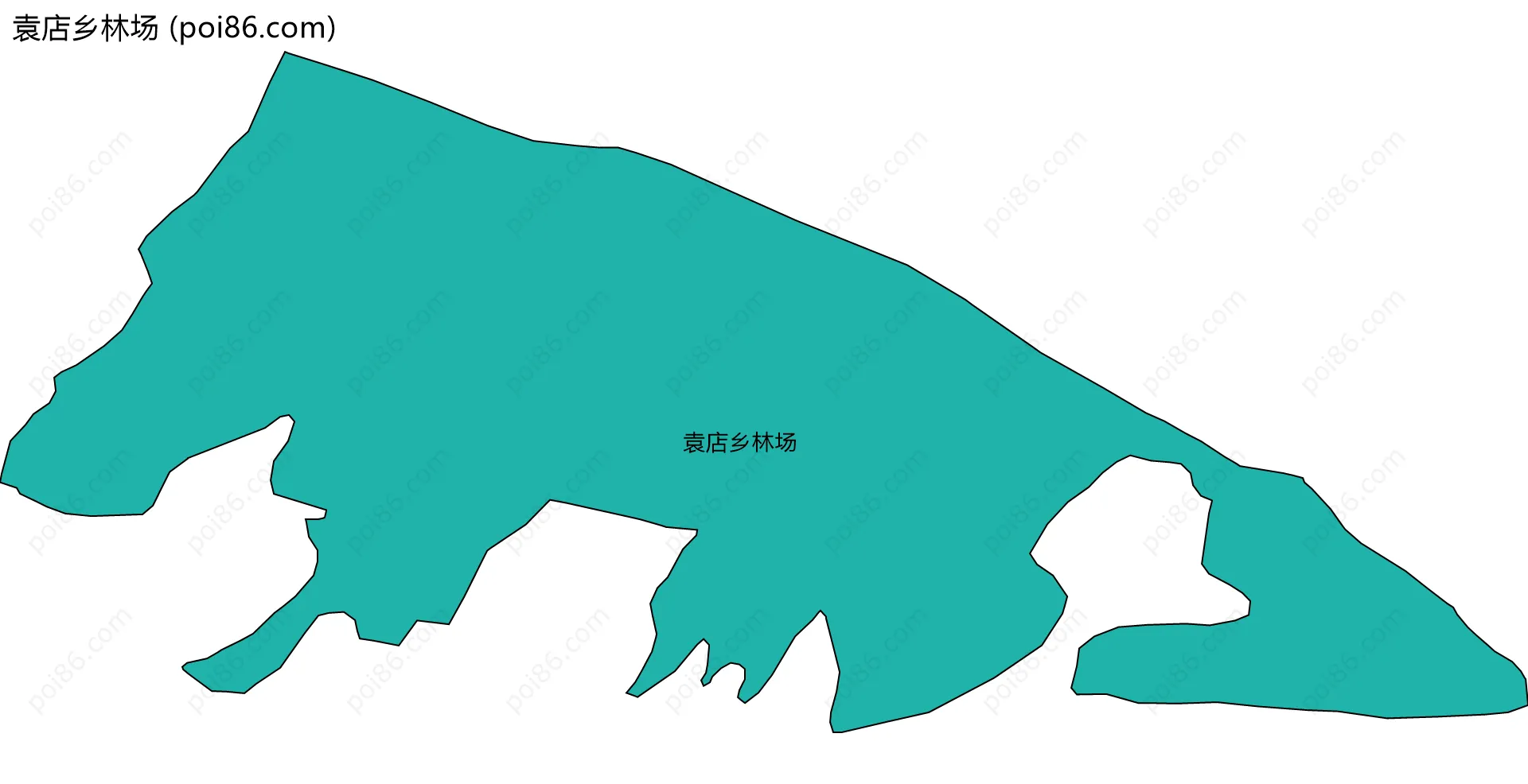 袁店乡林场边界地图