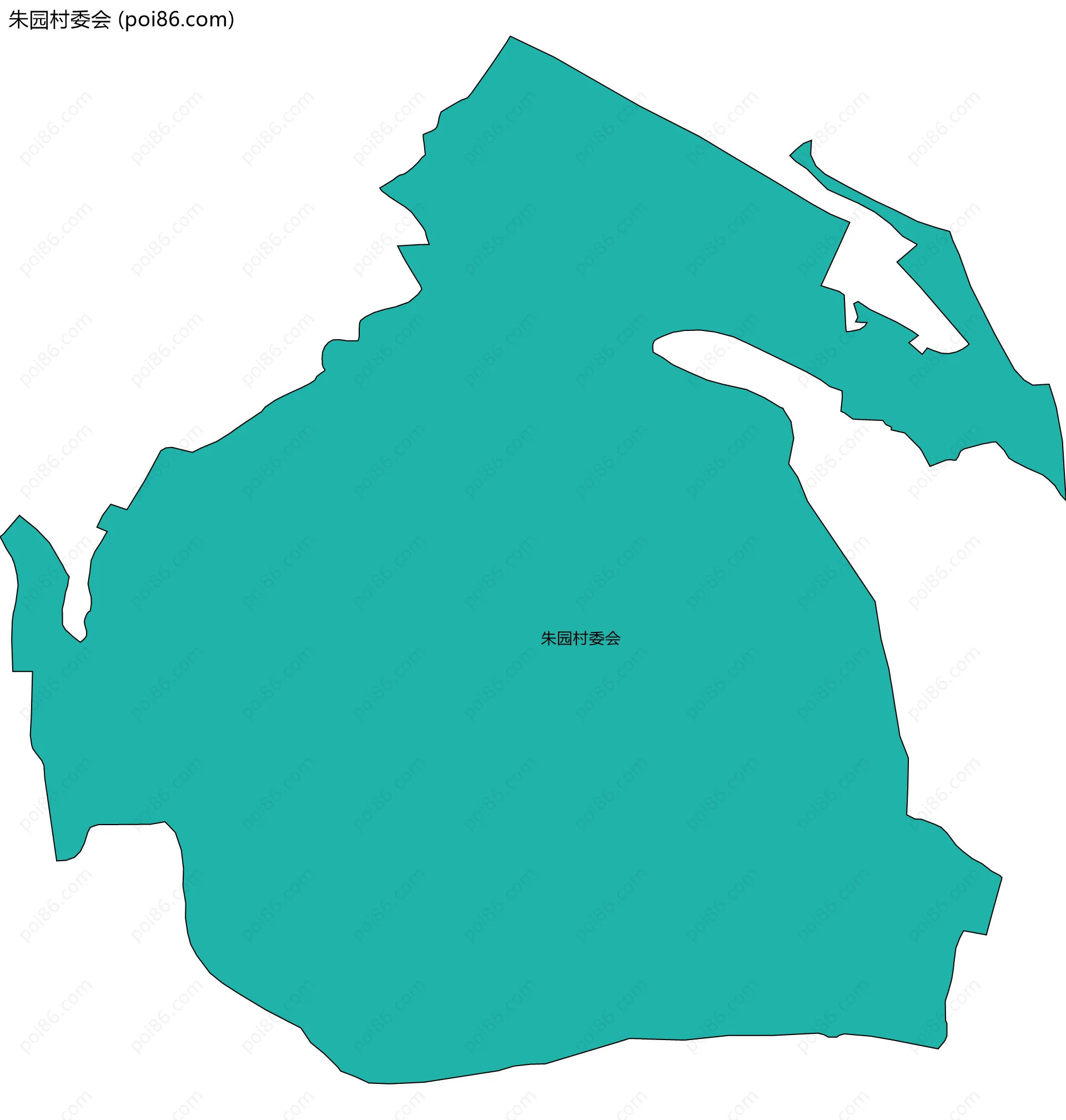 朱园村委会边界地图