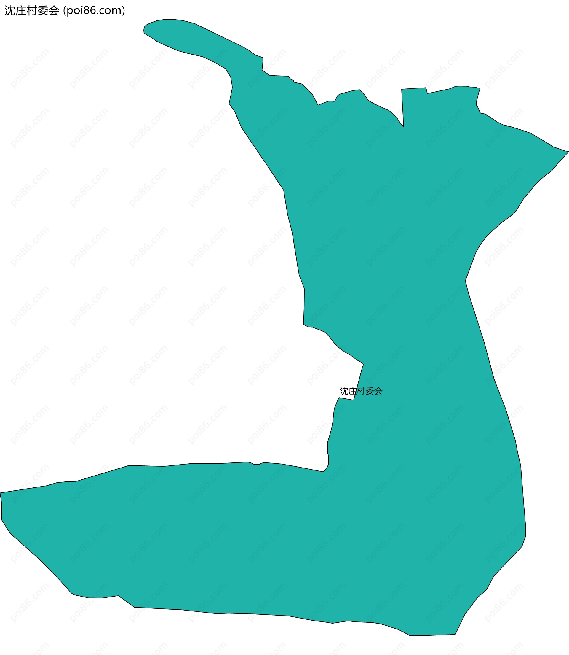 沈庄村委会边界地图