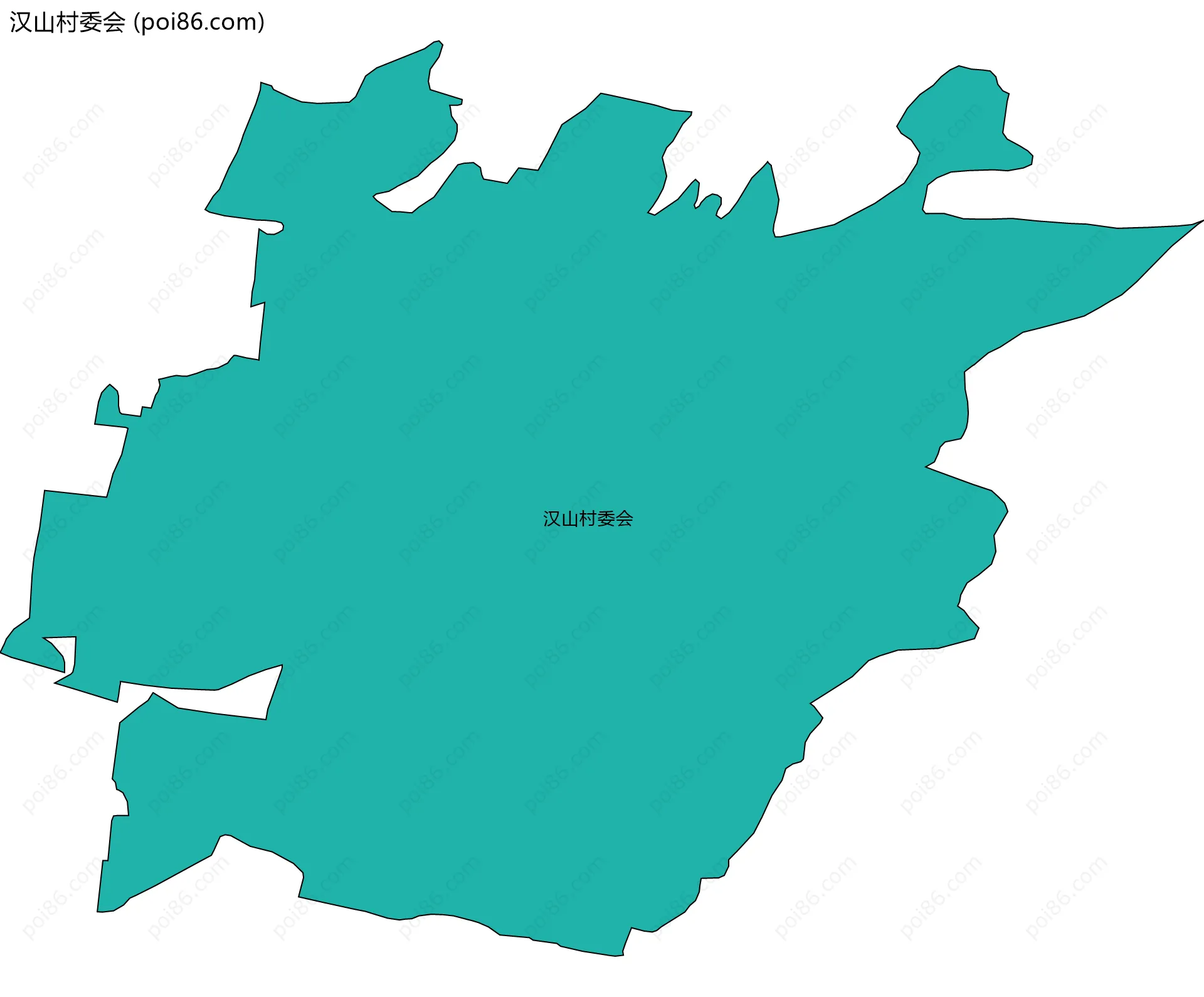 汉山村委会边界地图
