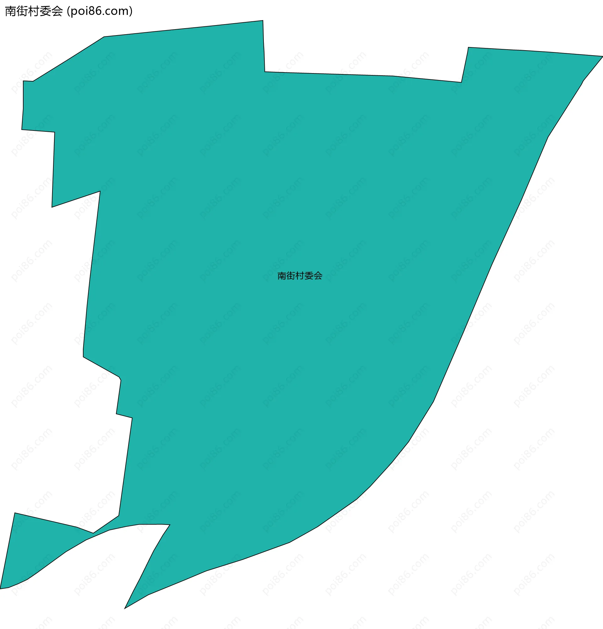 南街村委会边界地图