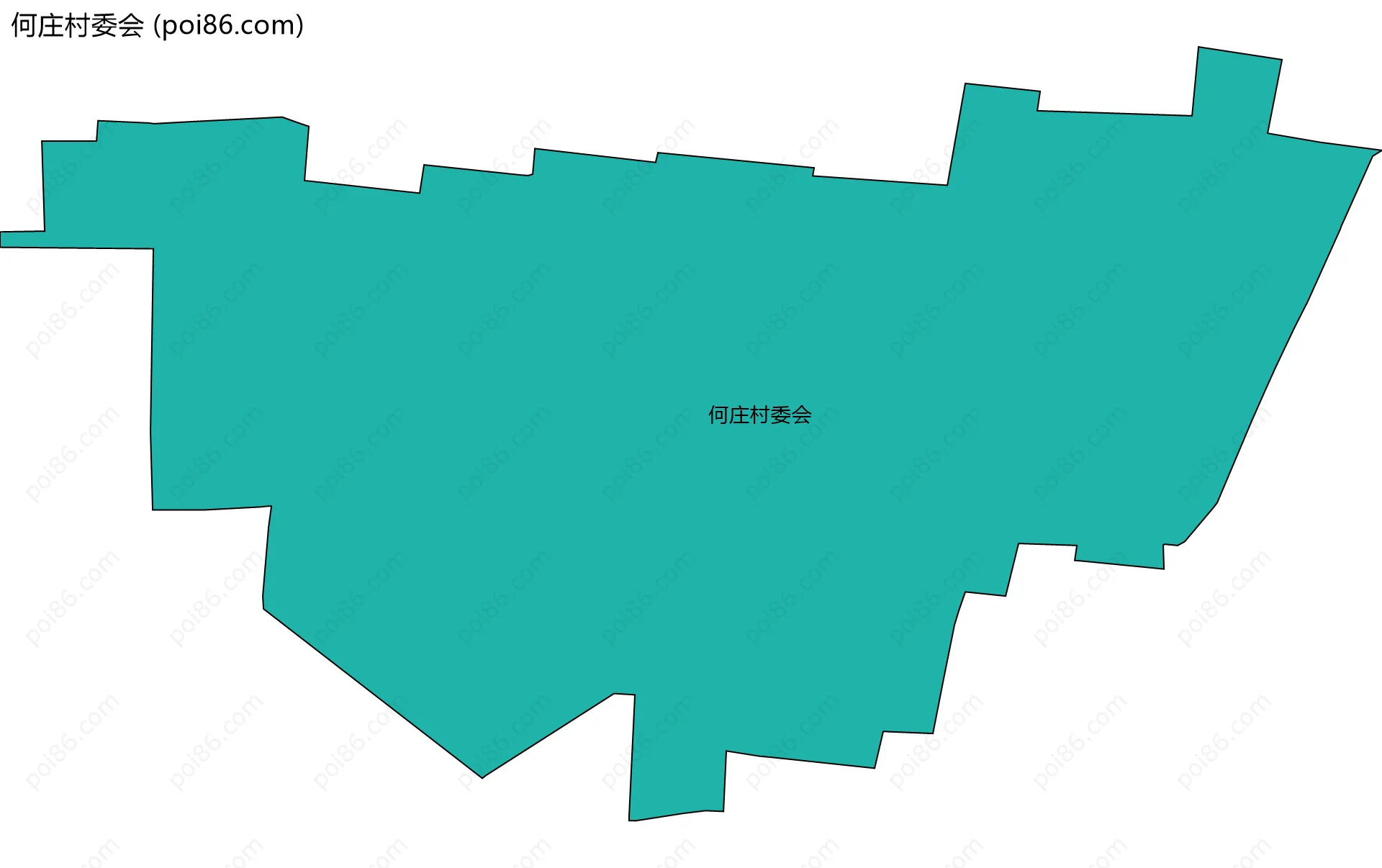 何庄村委会边界地图