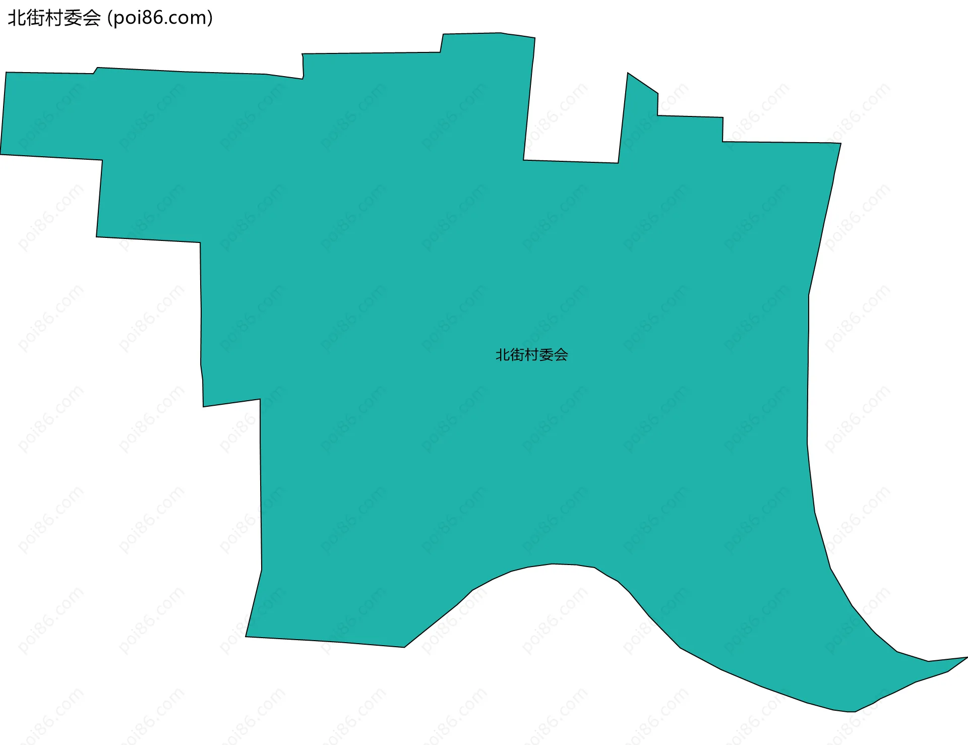 北街村委会边界地图