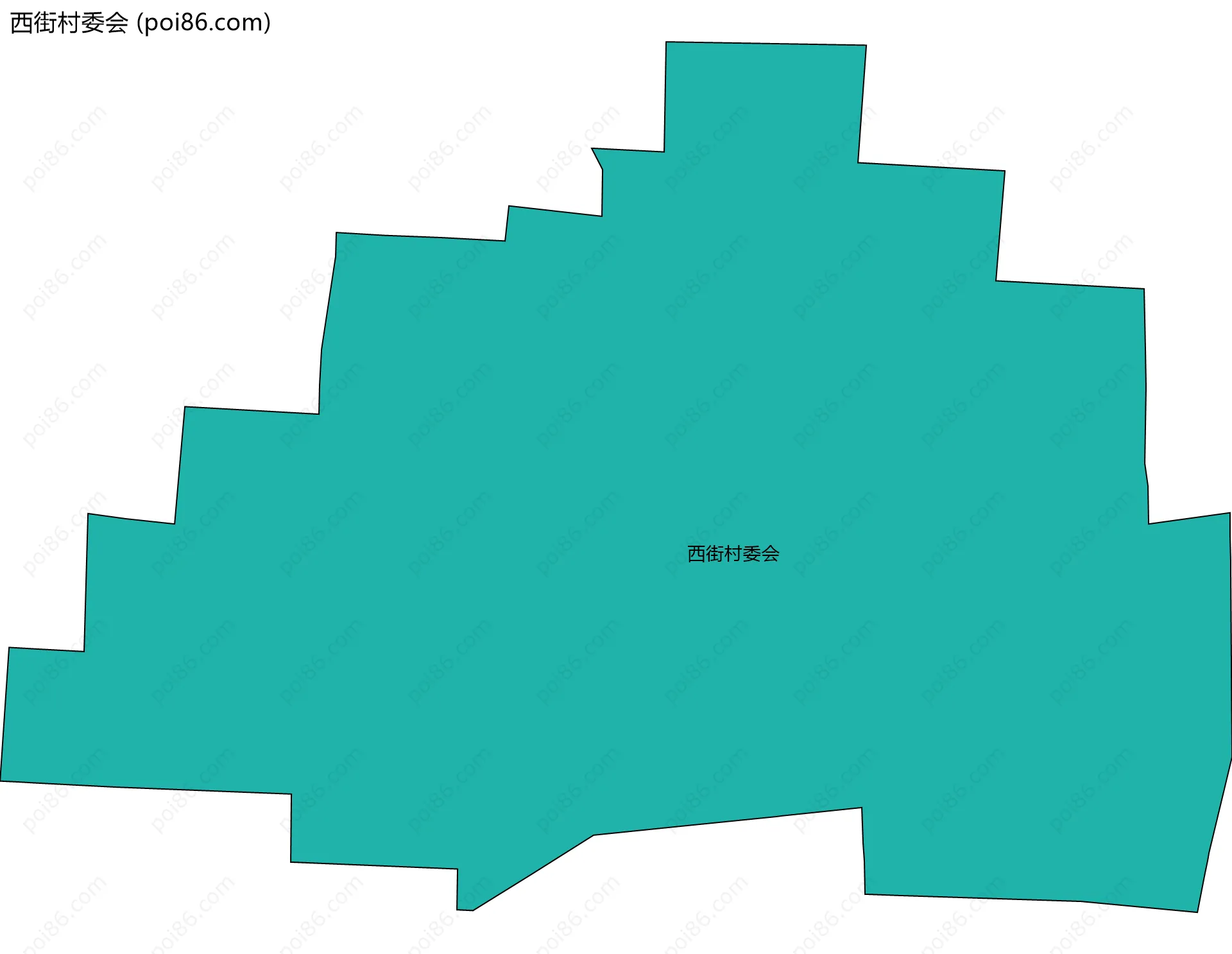 西街村委会边界地图