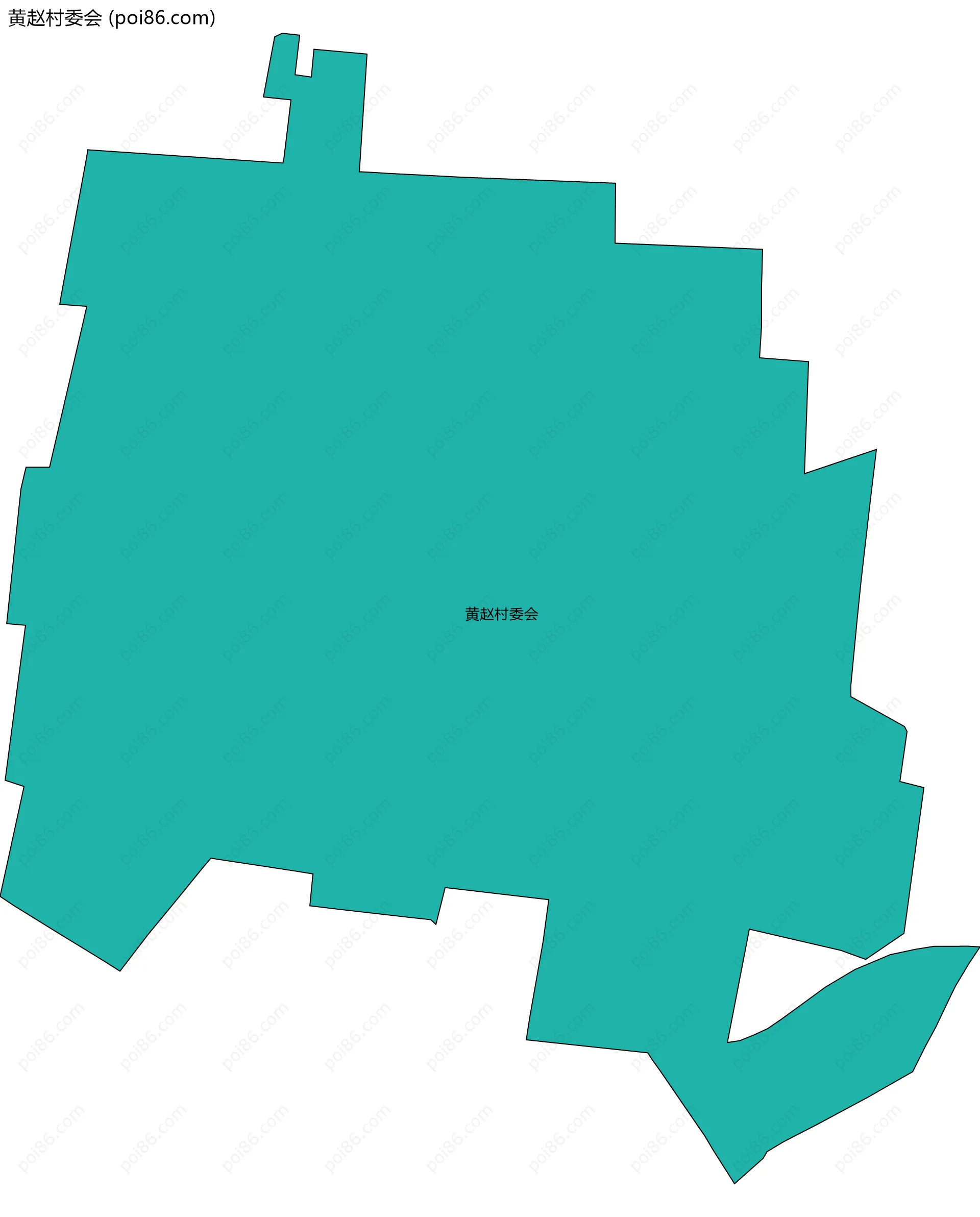 黄赵村委会边界地图