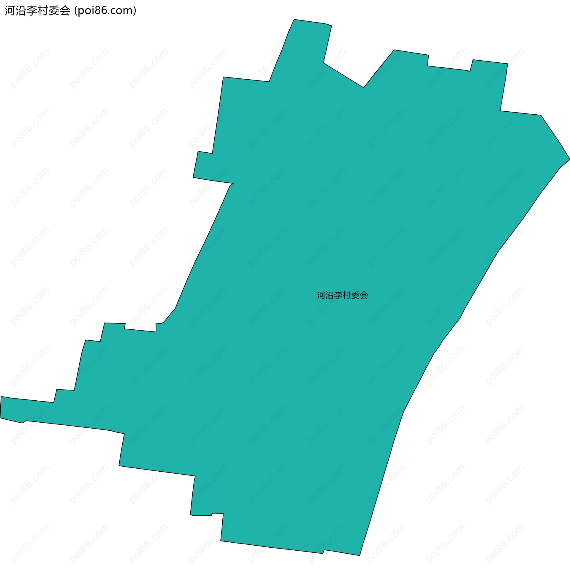 河沿李村委会边界地图