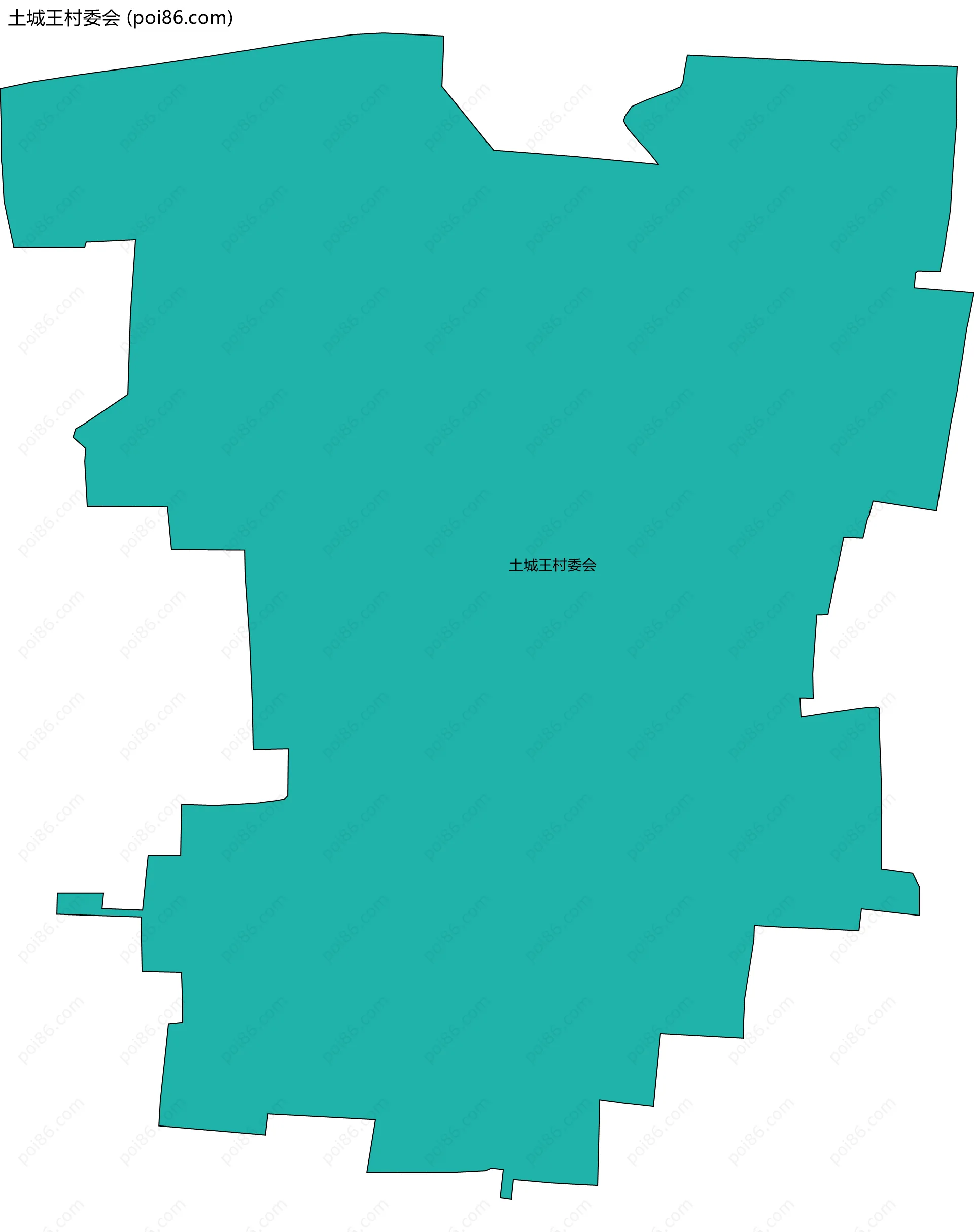 土城王村委会边界地图