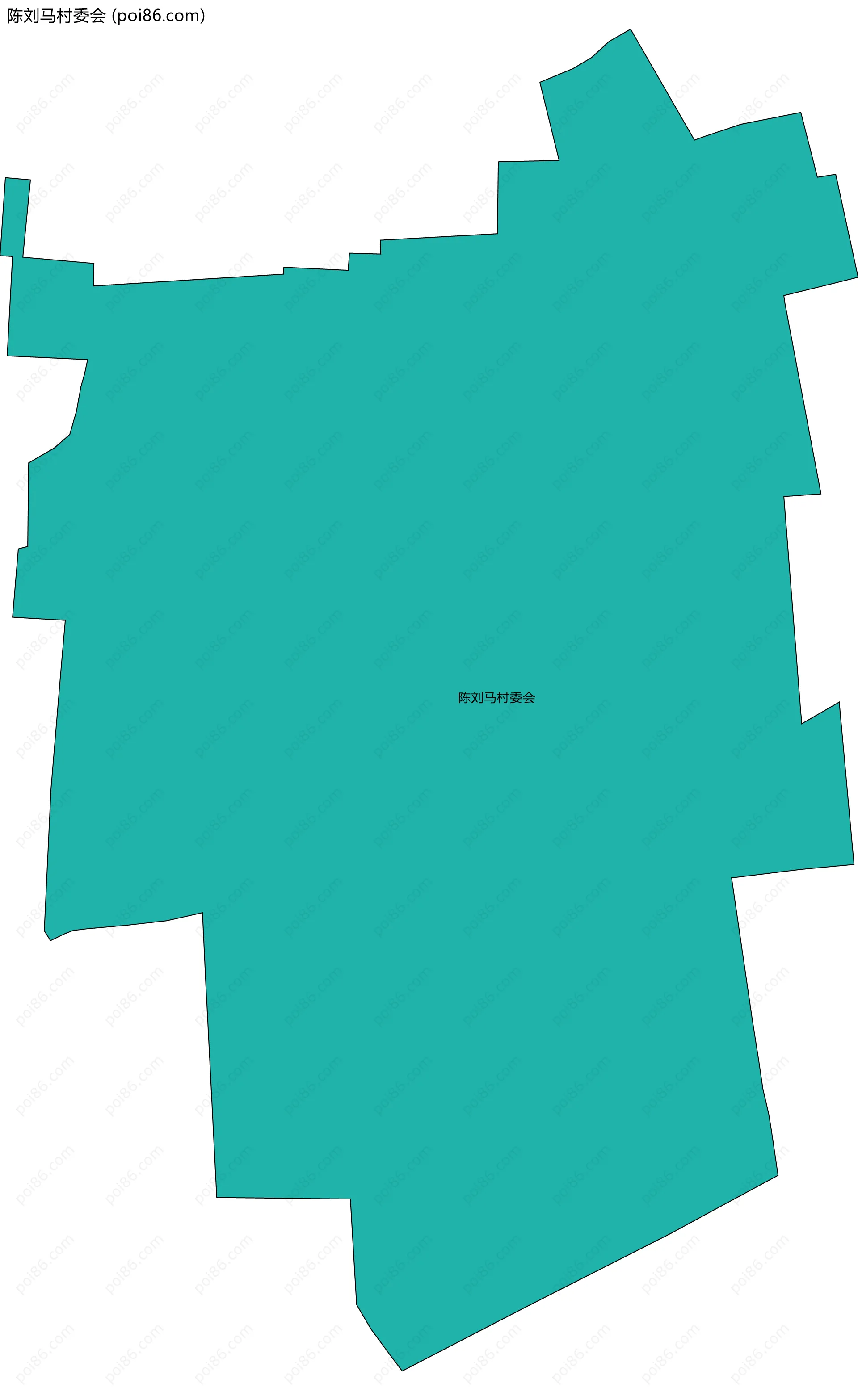 陈刘马村委会边界地图