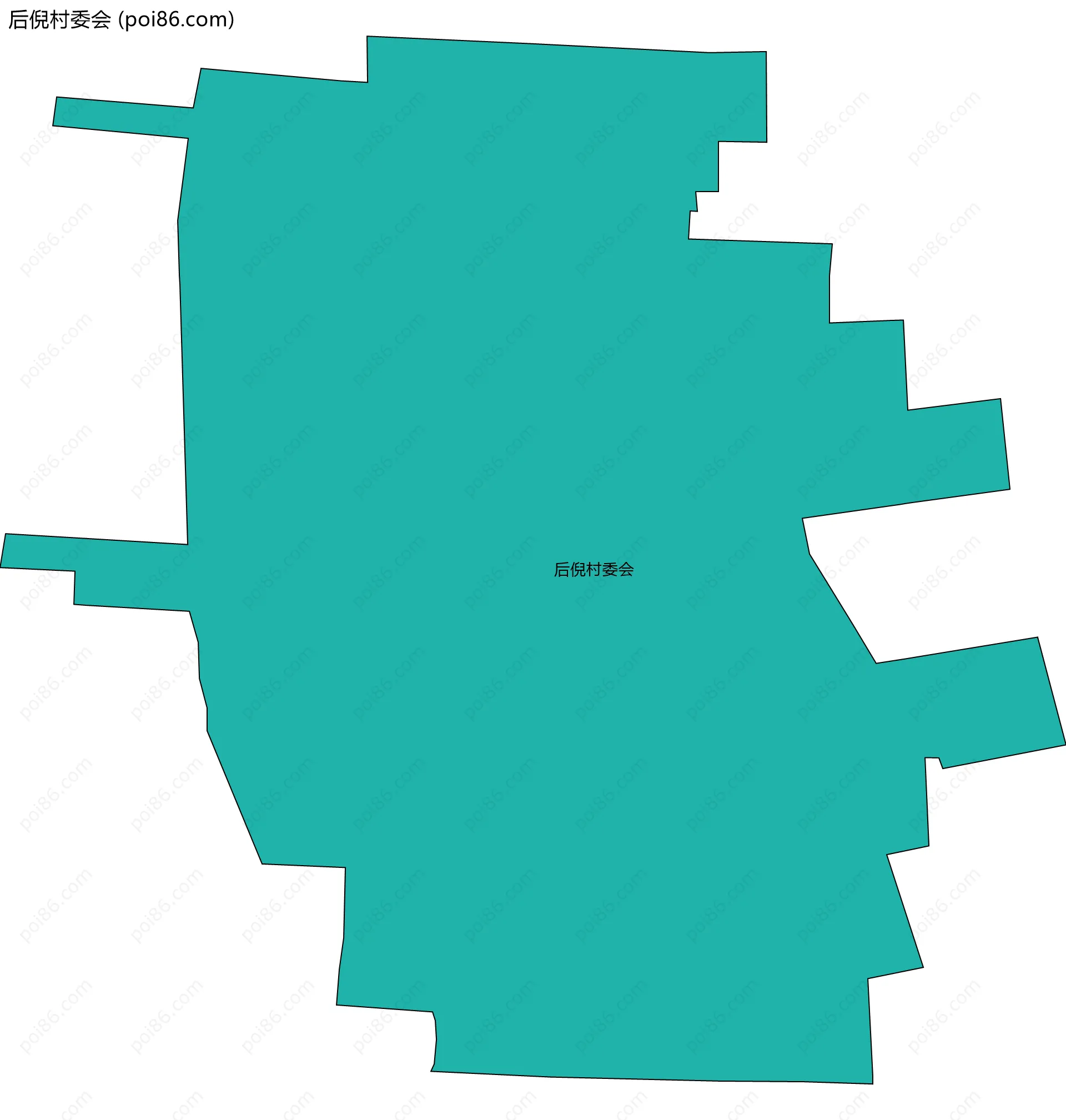 后倪村委会边界地图