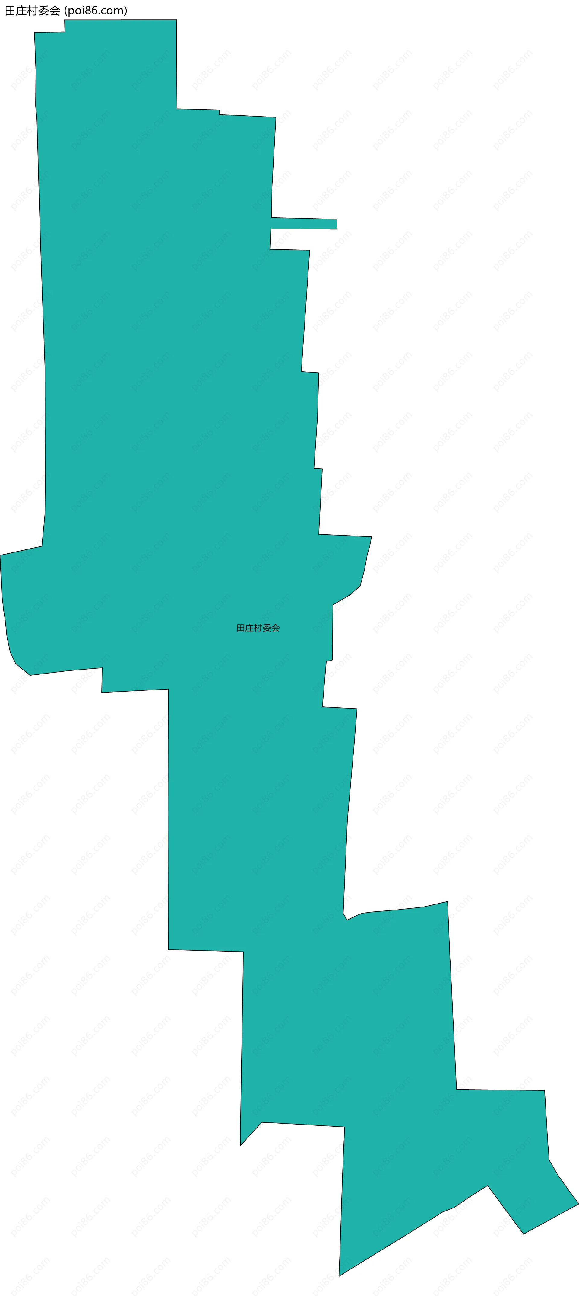 田庄村委会边界地图