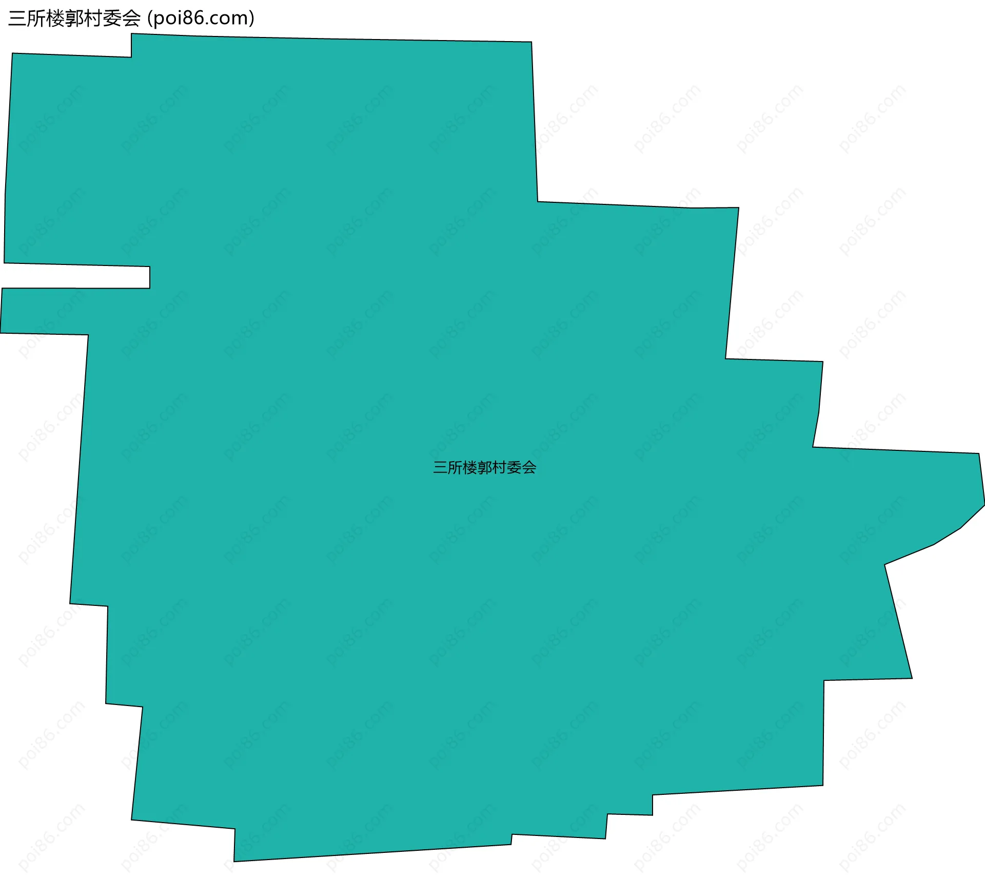 三所楼郭村委会边界地图
