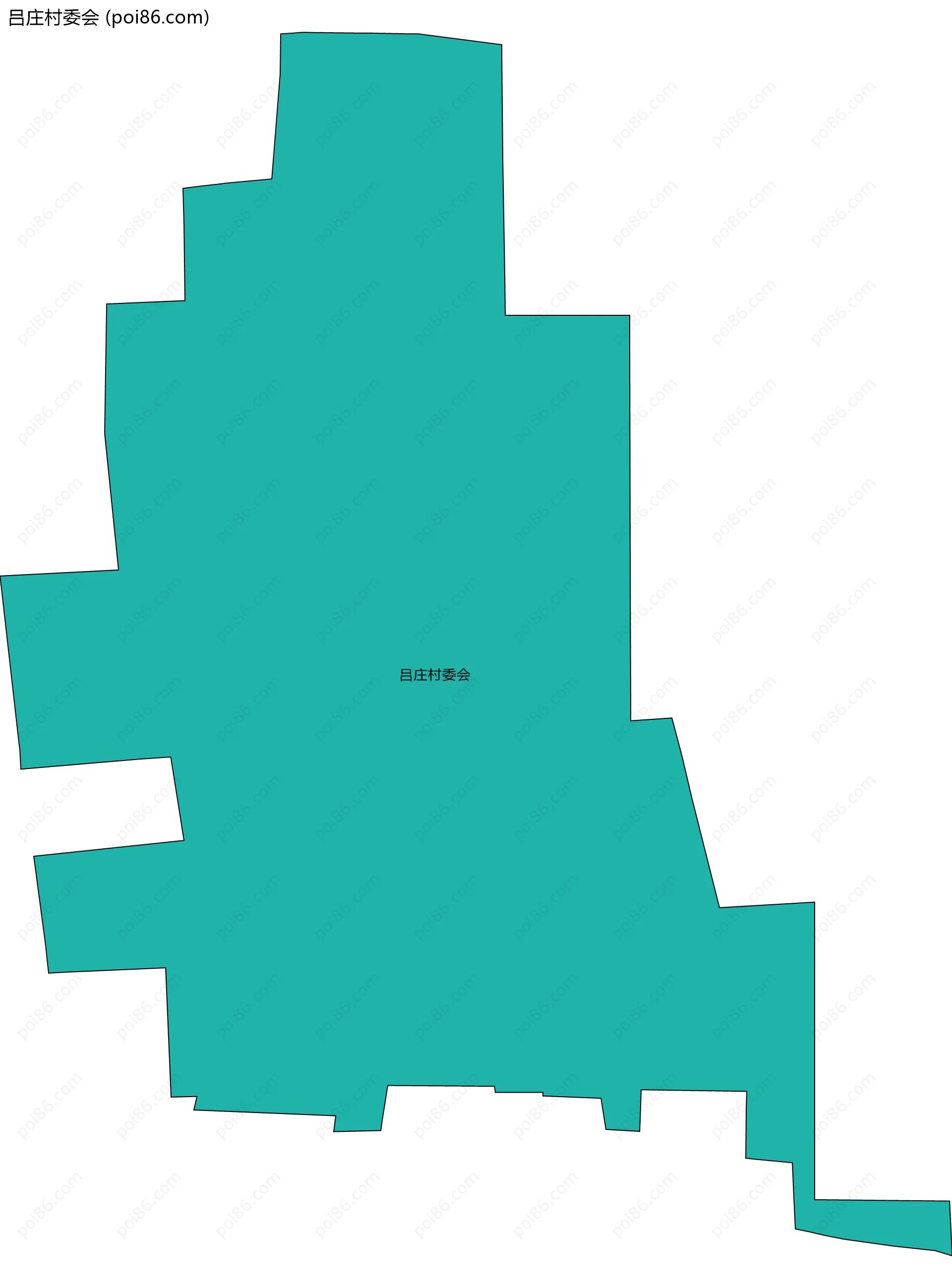 吕庄村委会边界地图