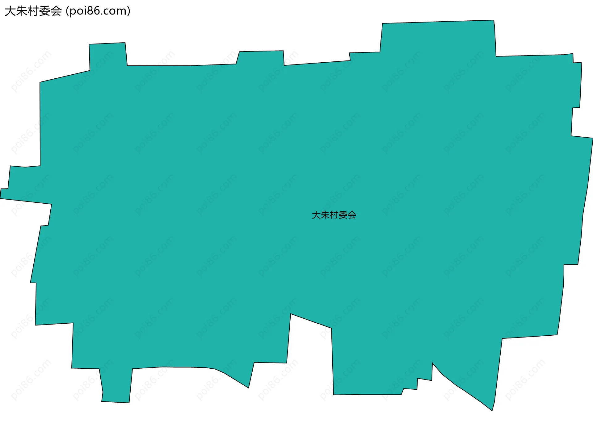 大朱村委会边界地图