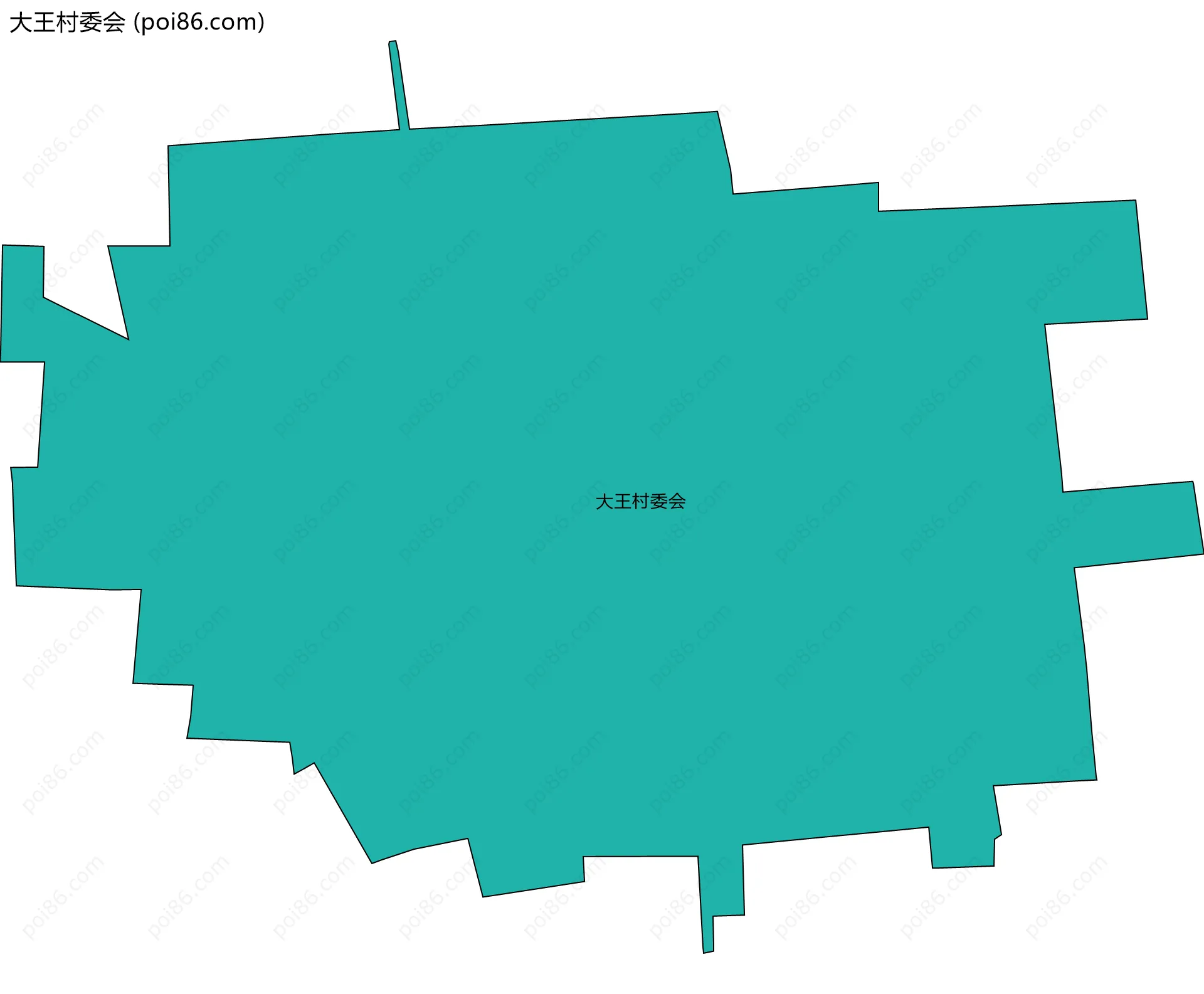 大王村委会边界地图