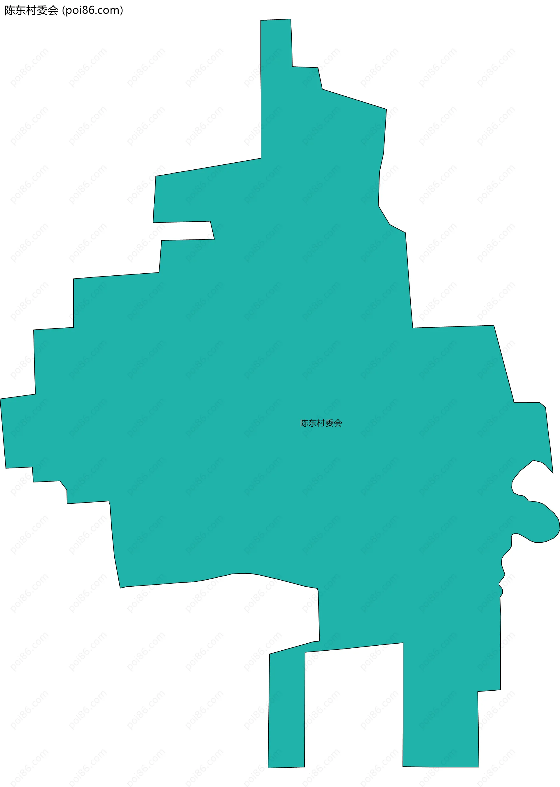 陈东村委会边界地图