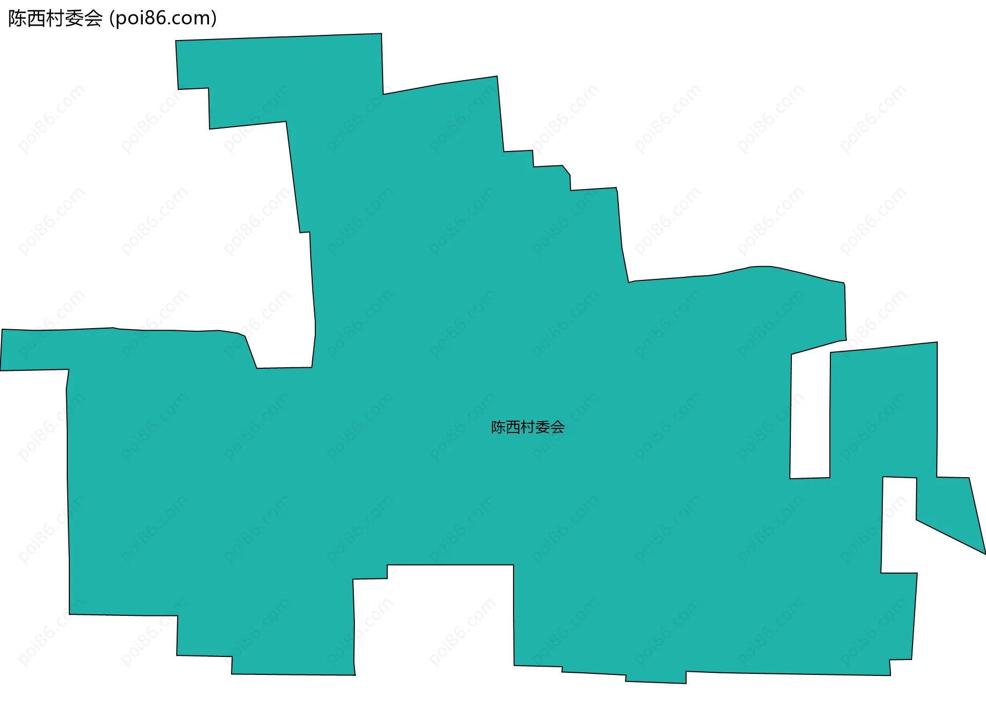 陈西村委会边界地图